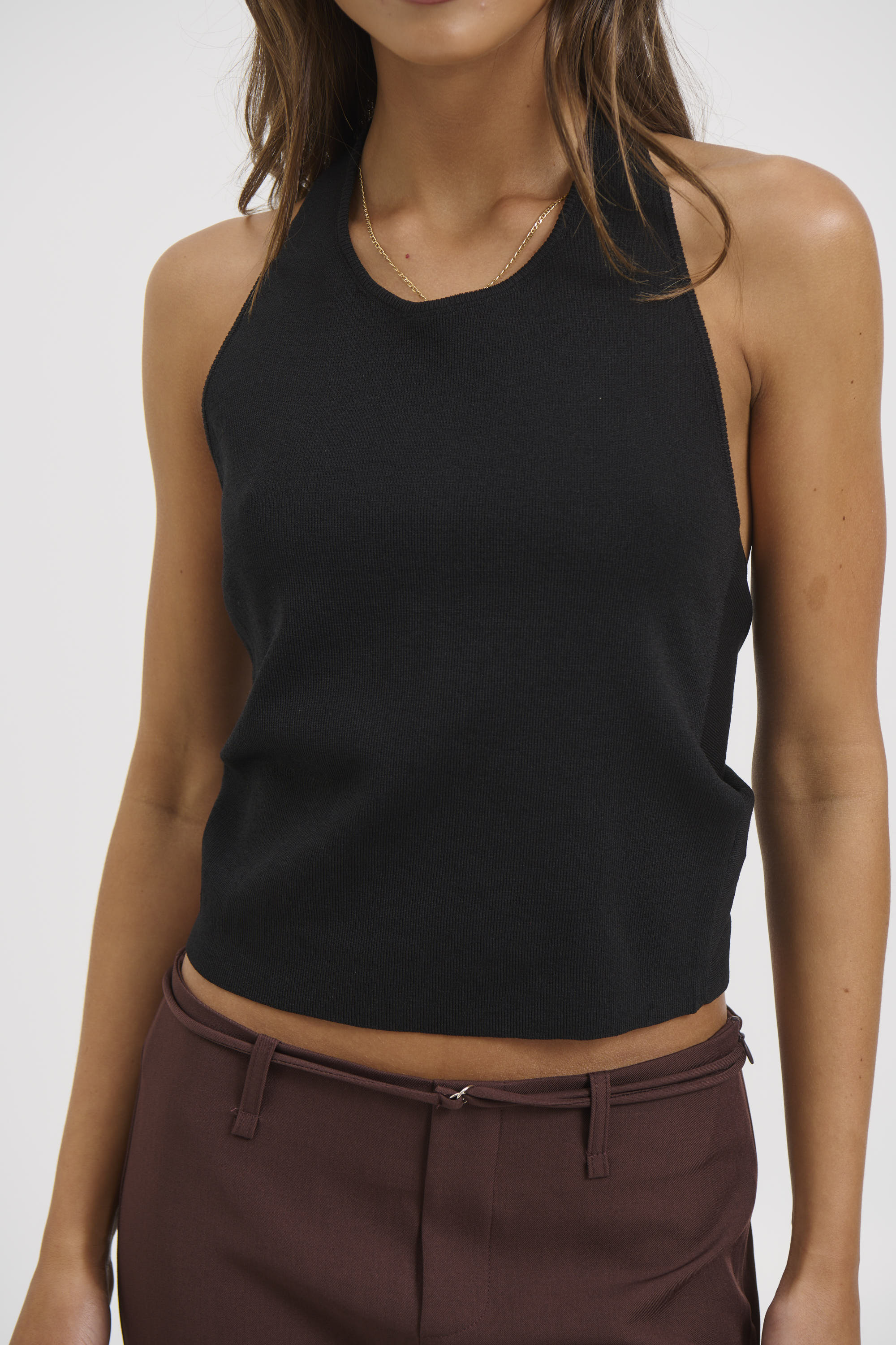 Opal Halter Top Black