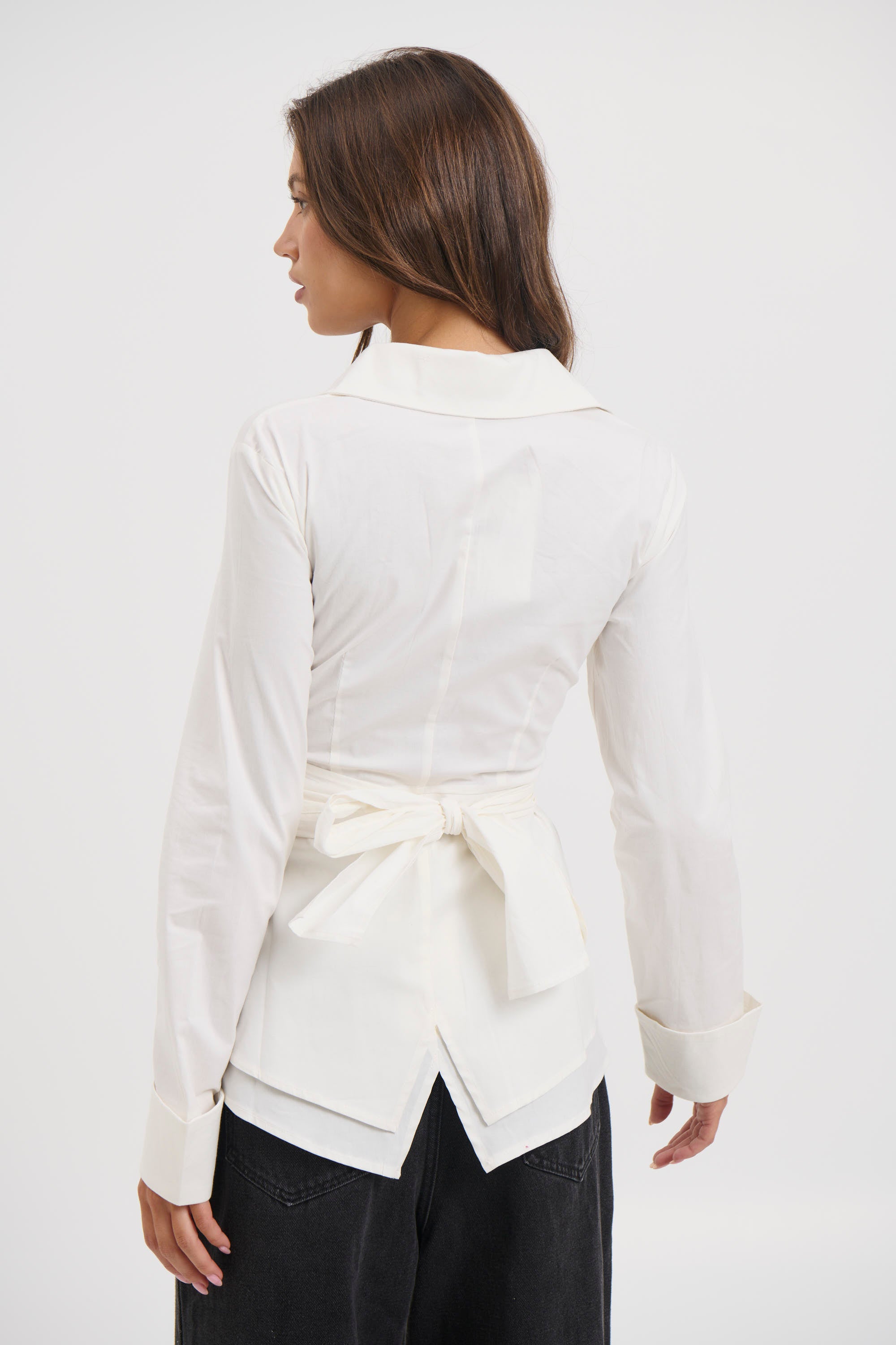 Vixon Wrap Shirt White