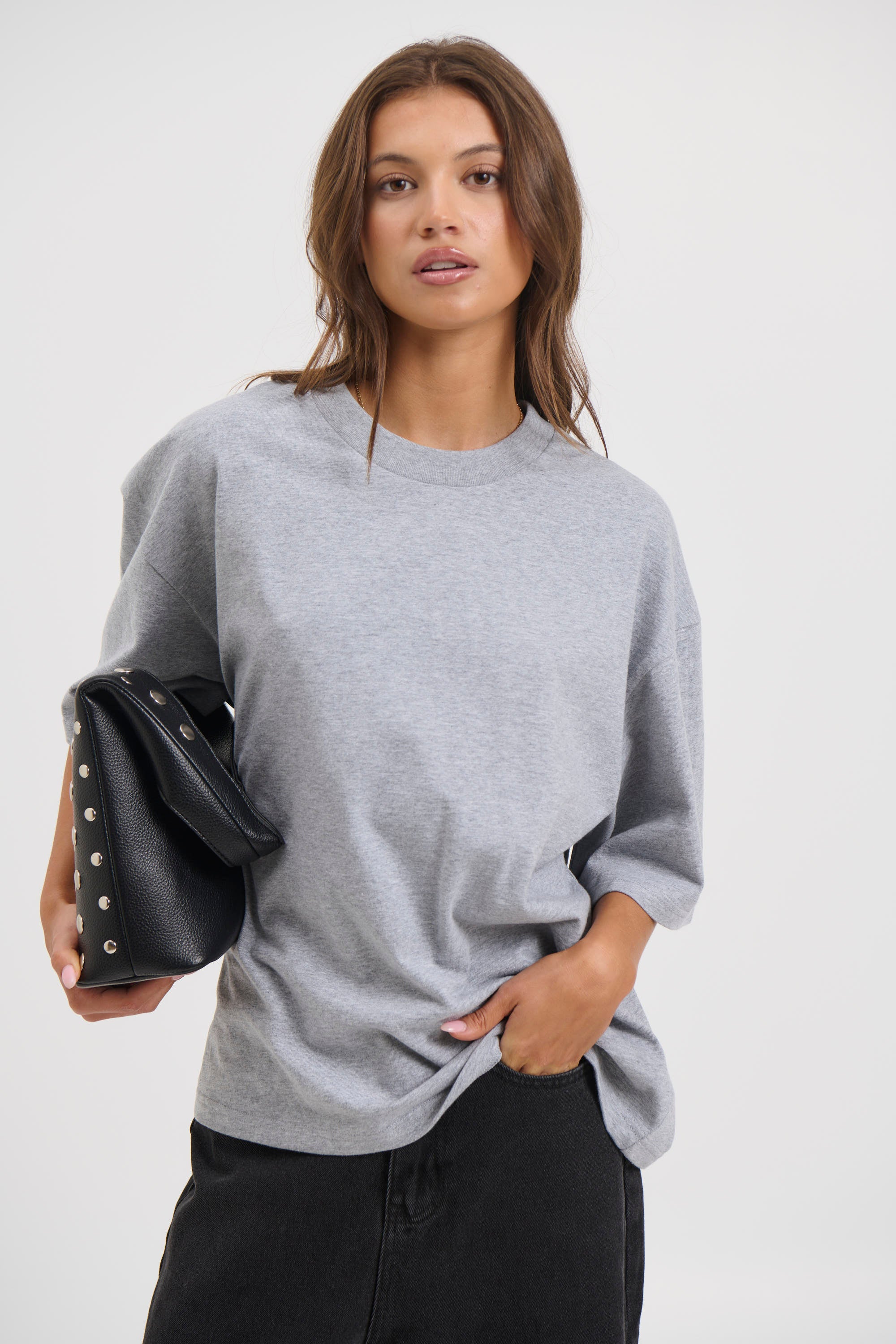 Unisex Emmett Box Tee Grey
