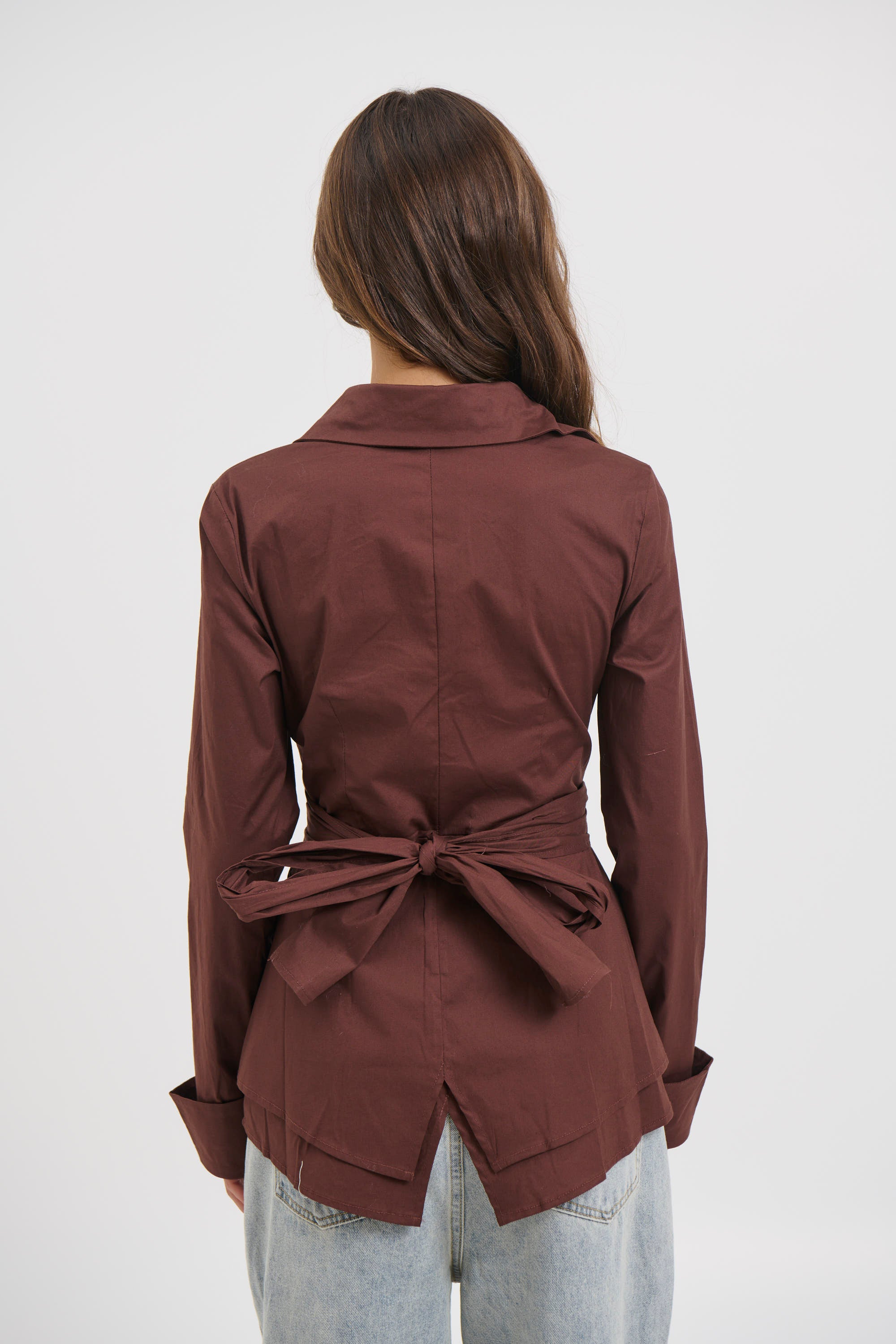Vixon Wrap Shirt Chocolate