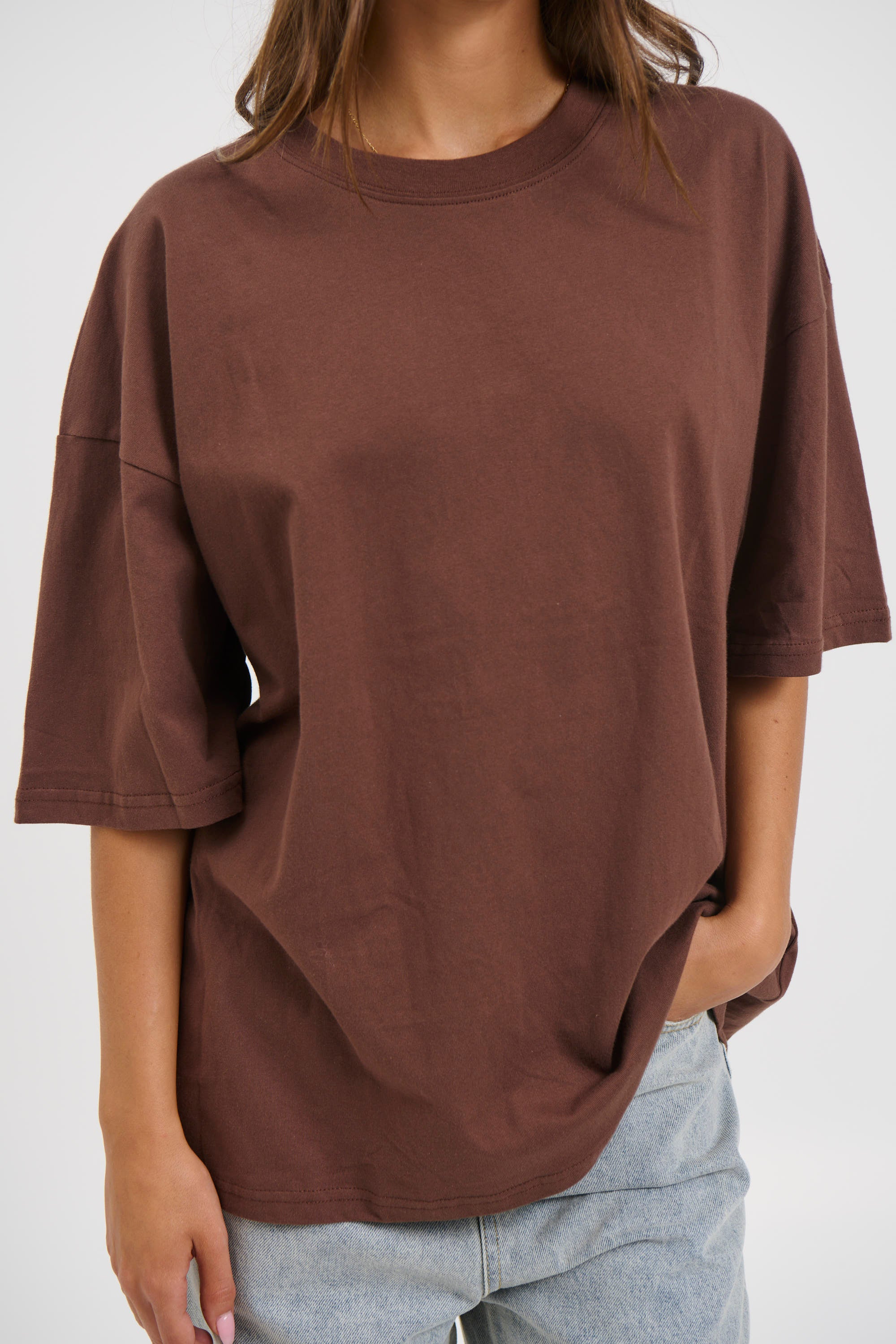 Unisex Midweight Signature Tee Dark Brown