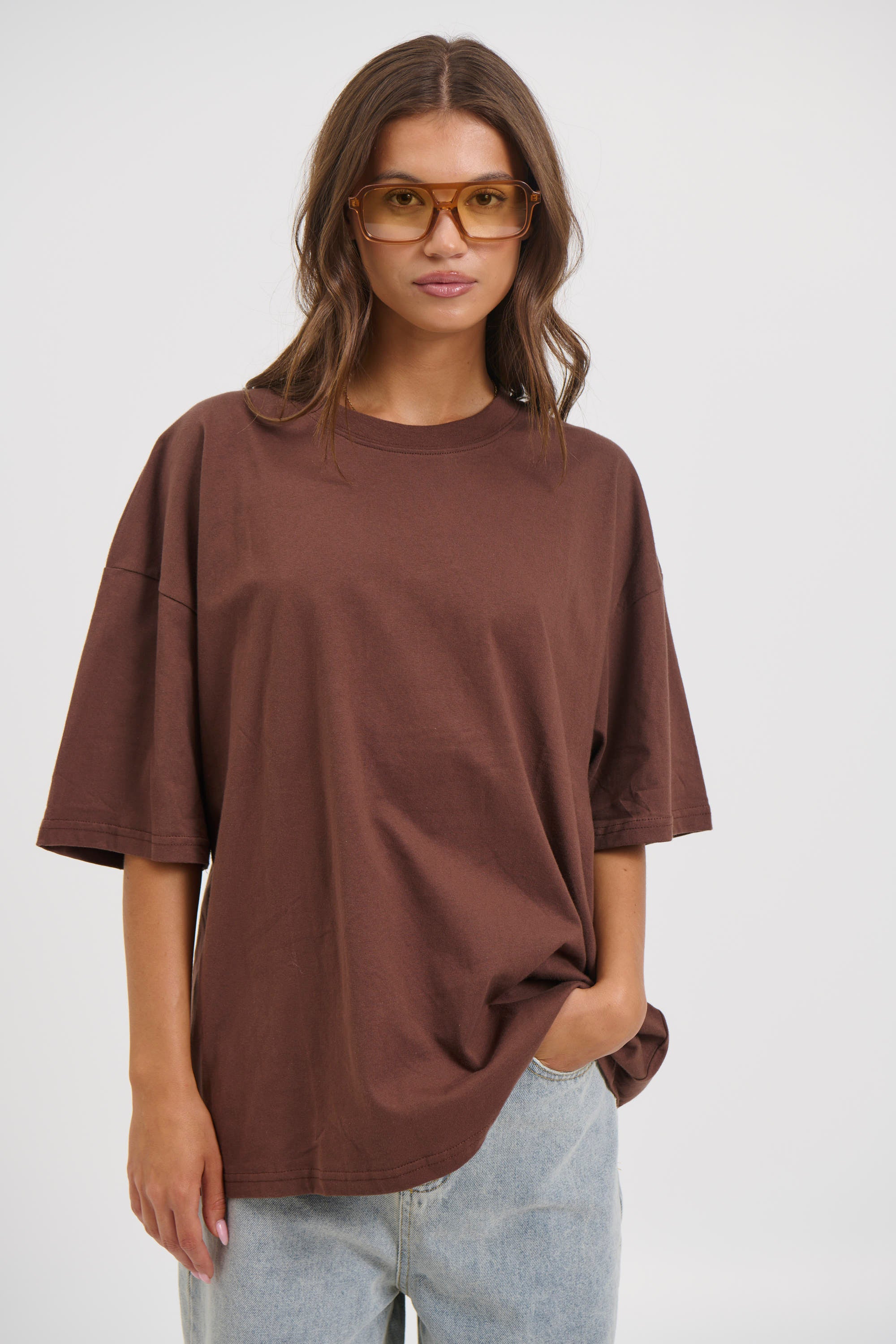 Unisex Midweight Signature Tee Dark Brown