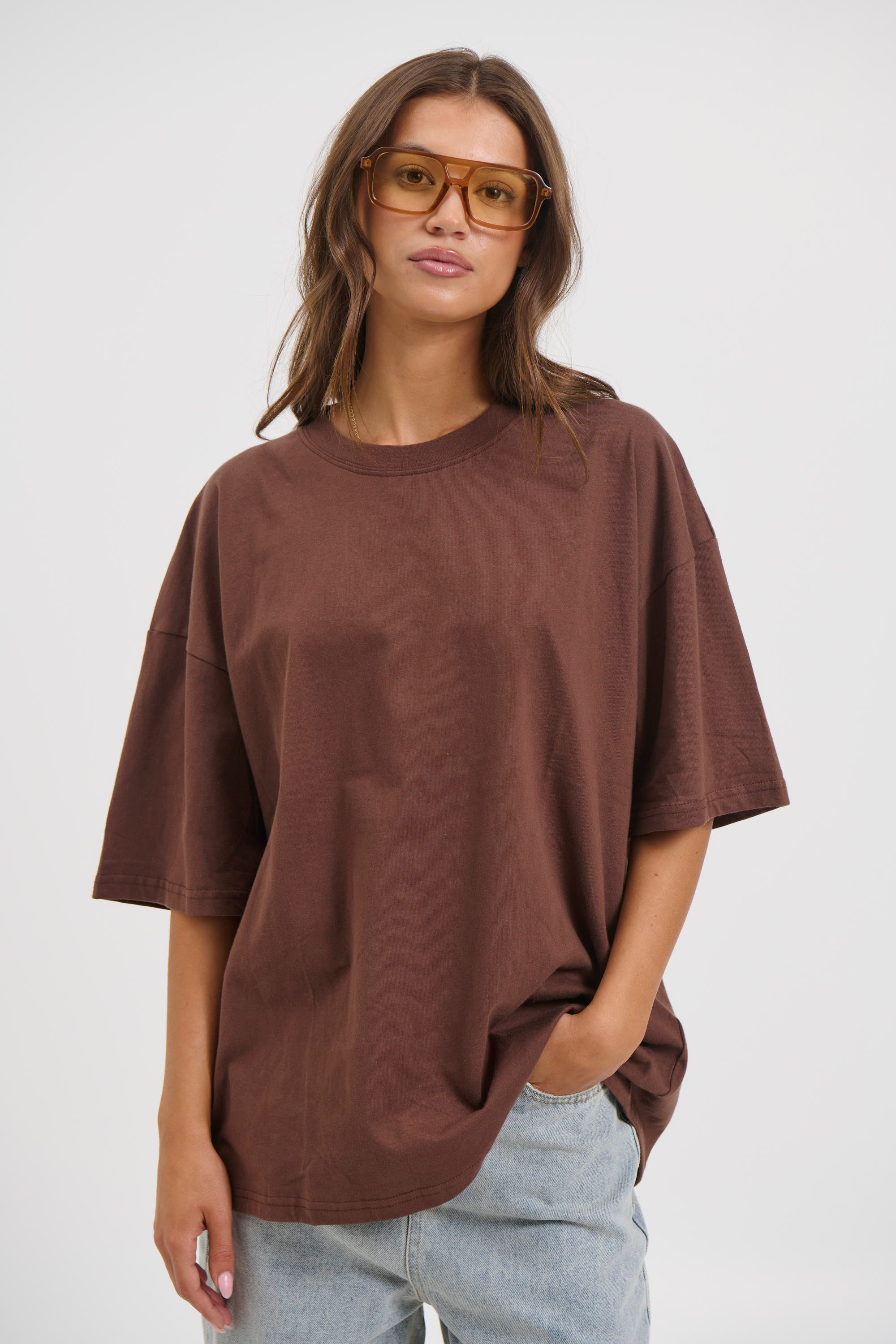 Unisex Midweight Signature Tee Dark Brown