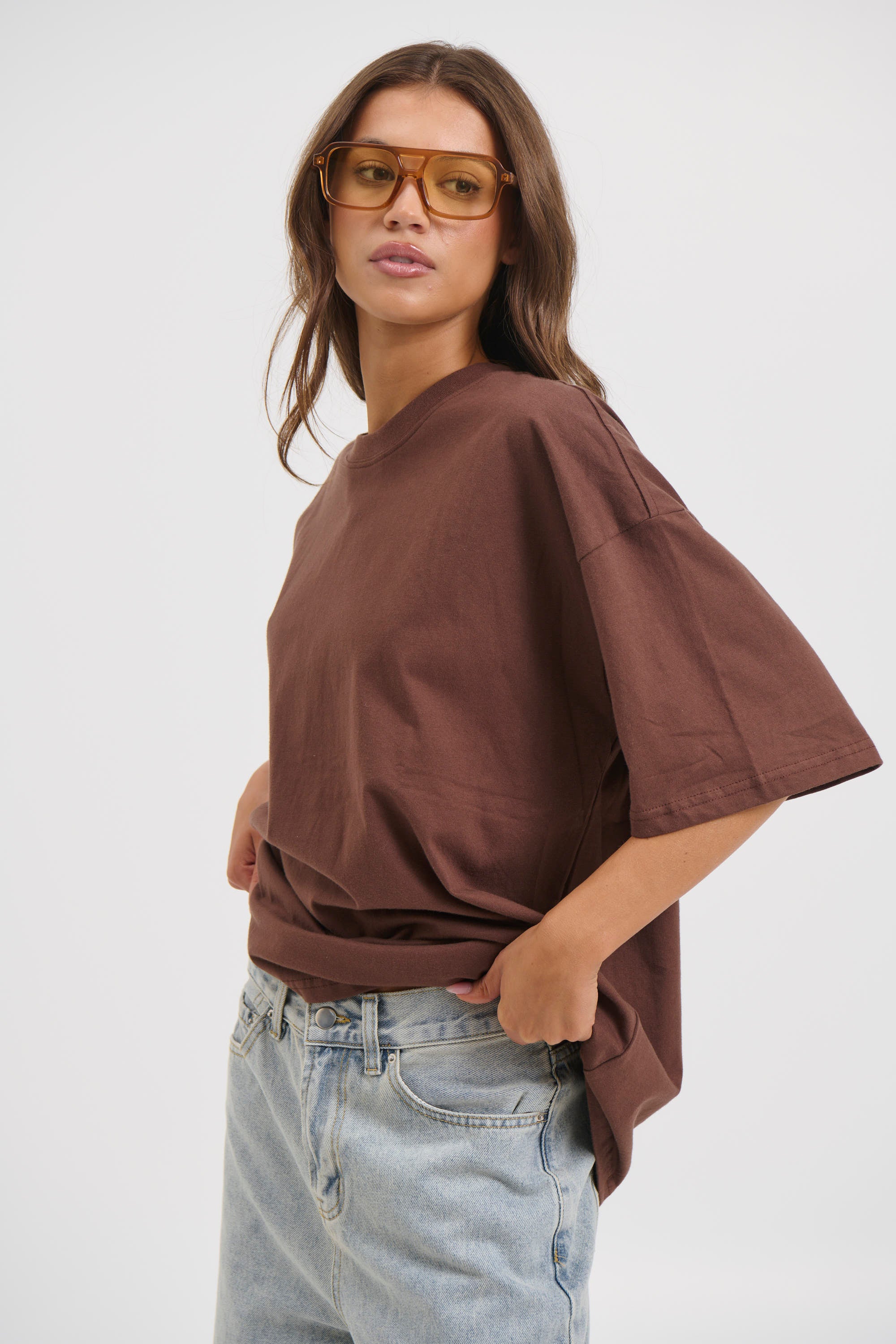Unisex Midweight Signature Tee Dark Brown