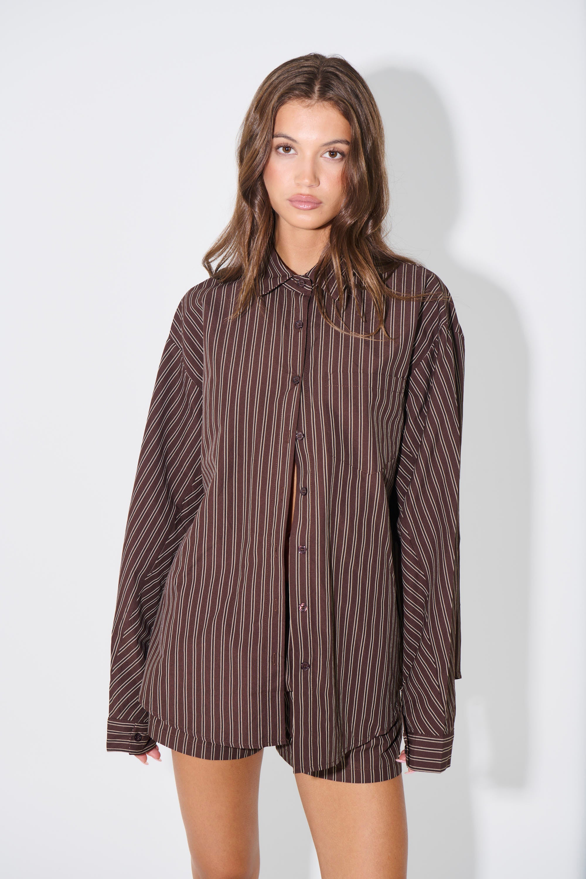 Hallie Shirt Chocolate