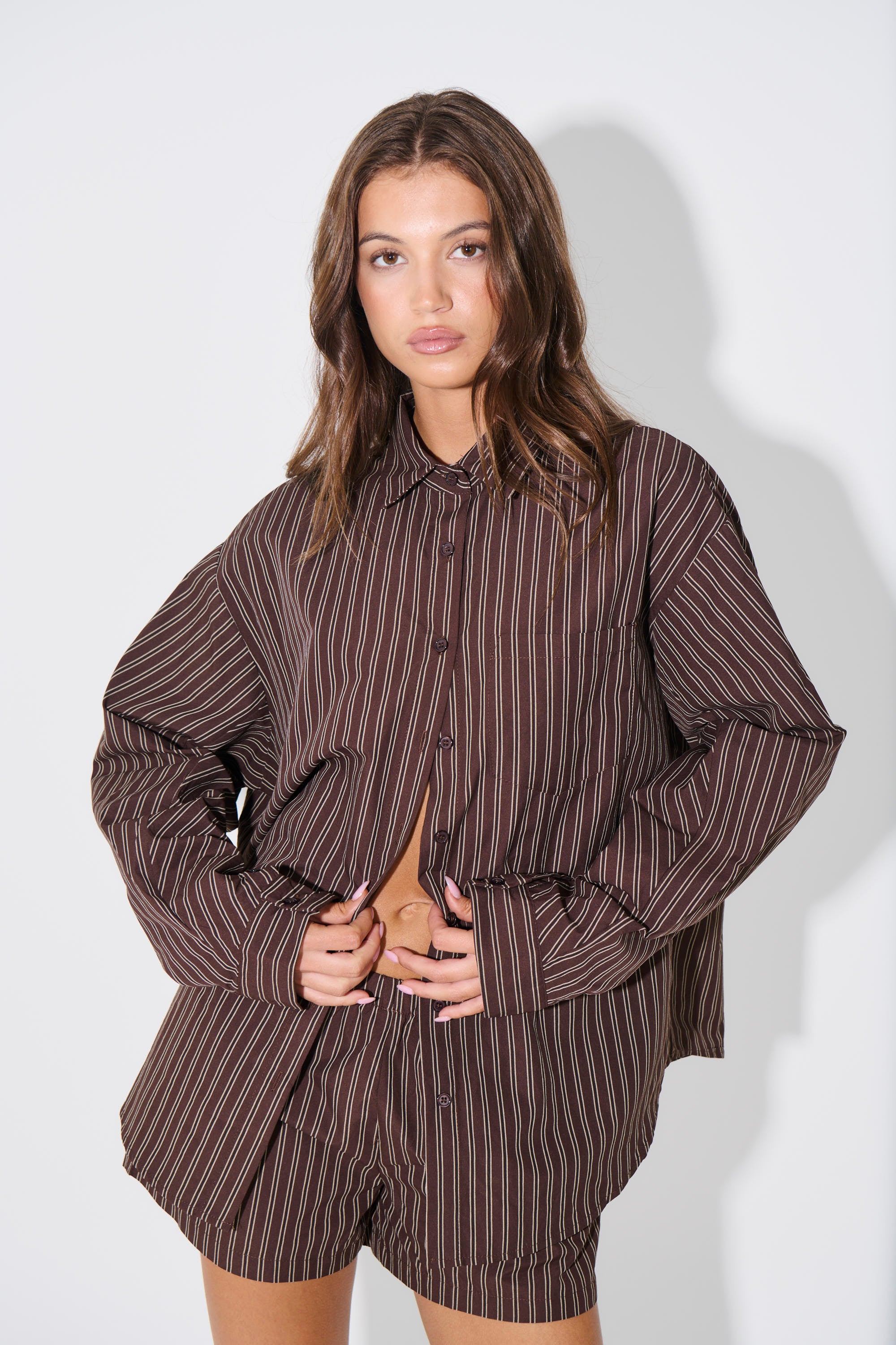 Hallie Shirt Chocolate