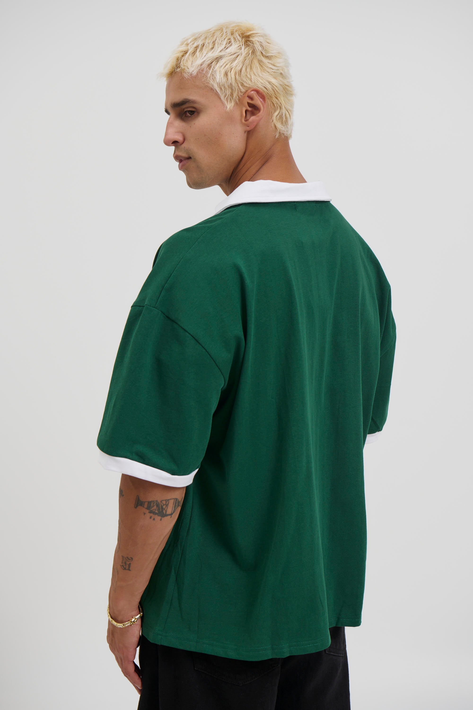 Two Tone Polo Emerald