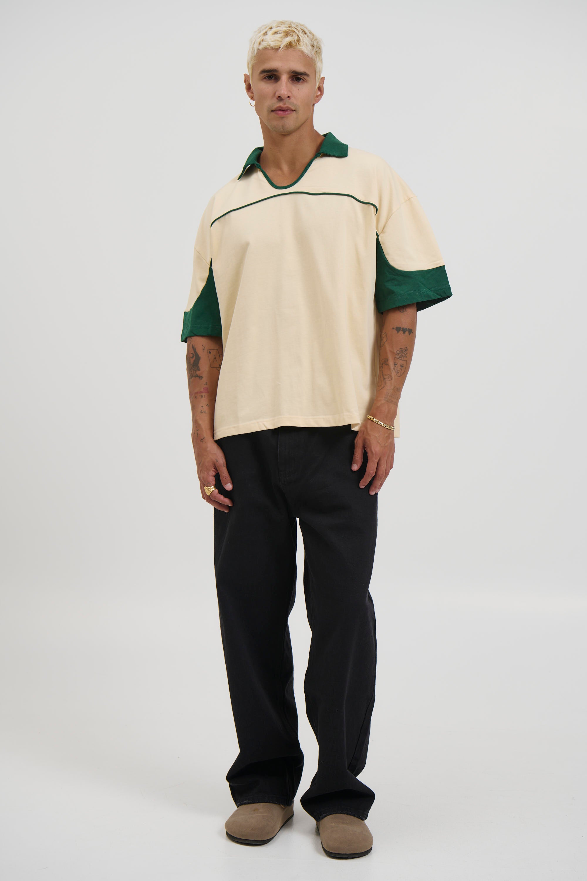 Paul Two Tone Polo Soft Yellow