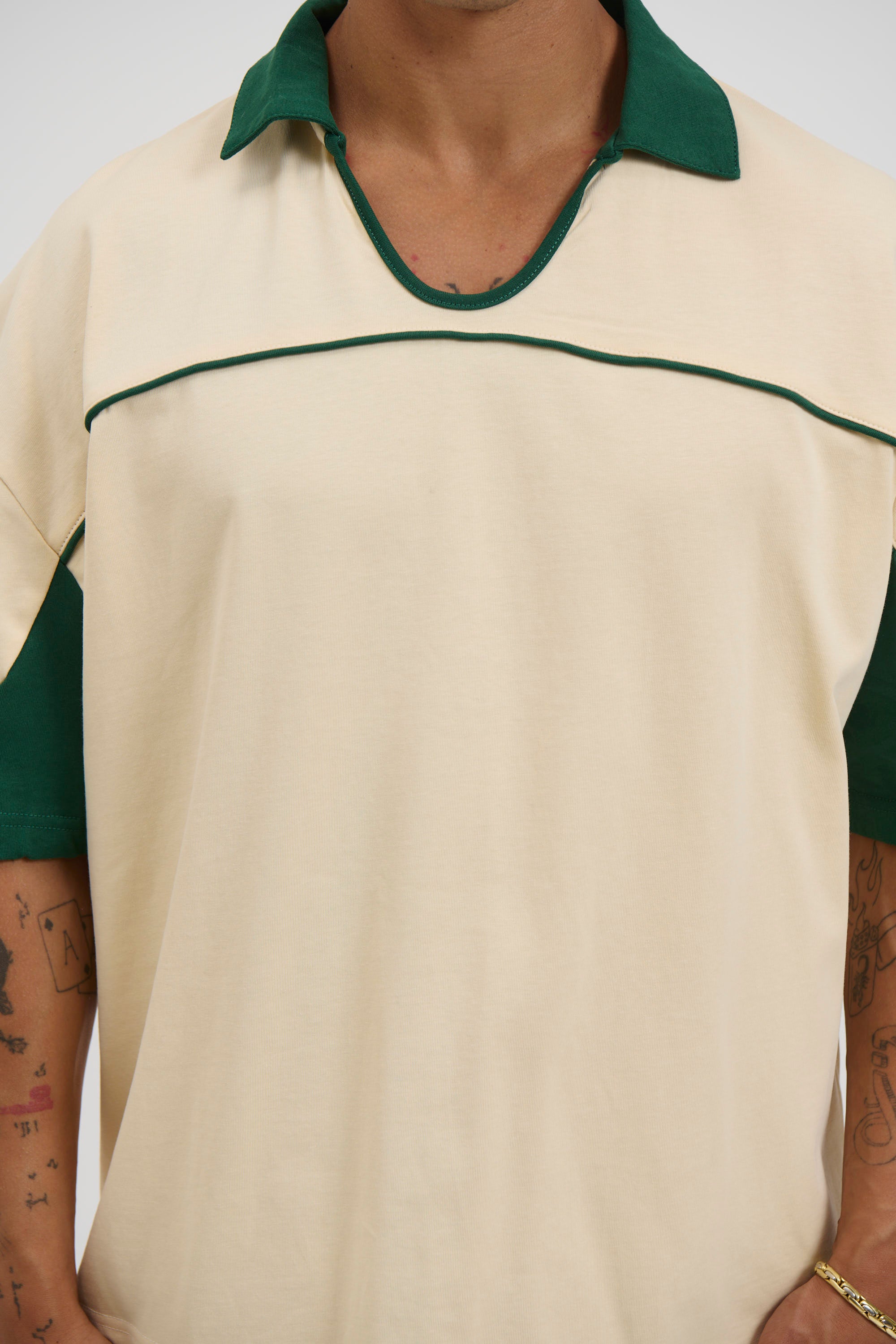 Paul Two Tone Polo Soft Yellow