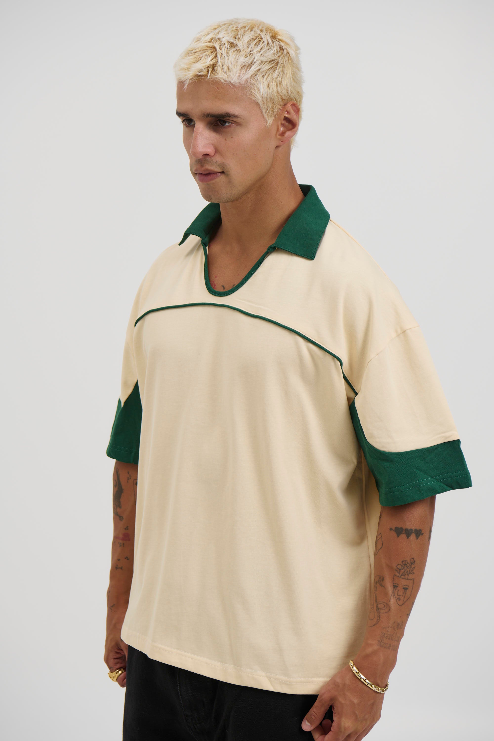 Paul Two Tone Polo Soft Yellow