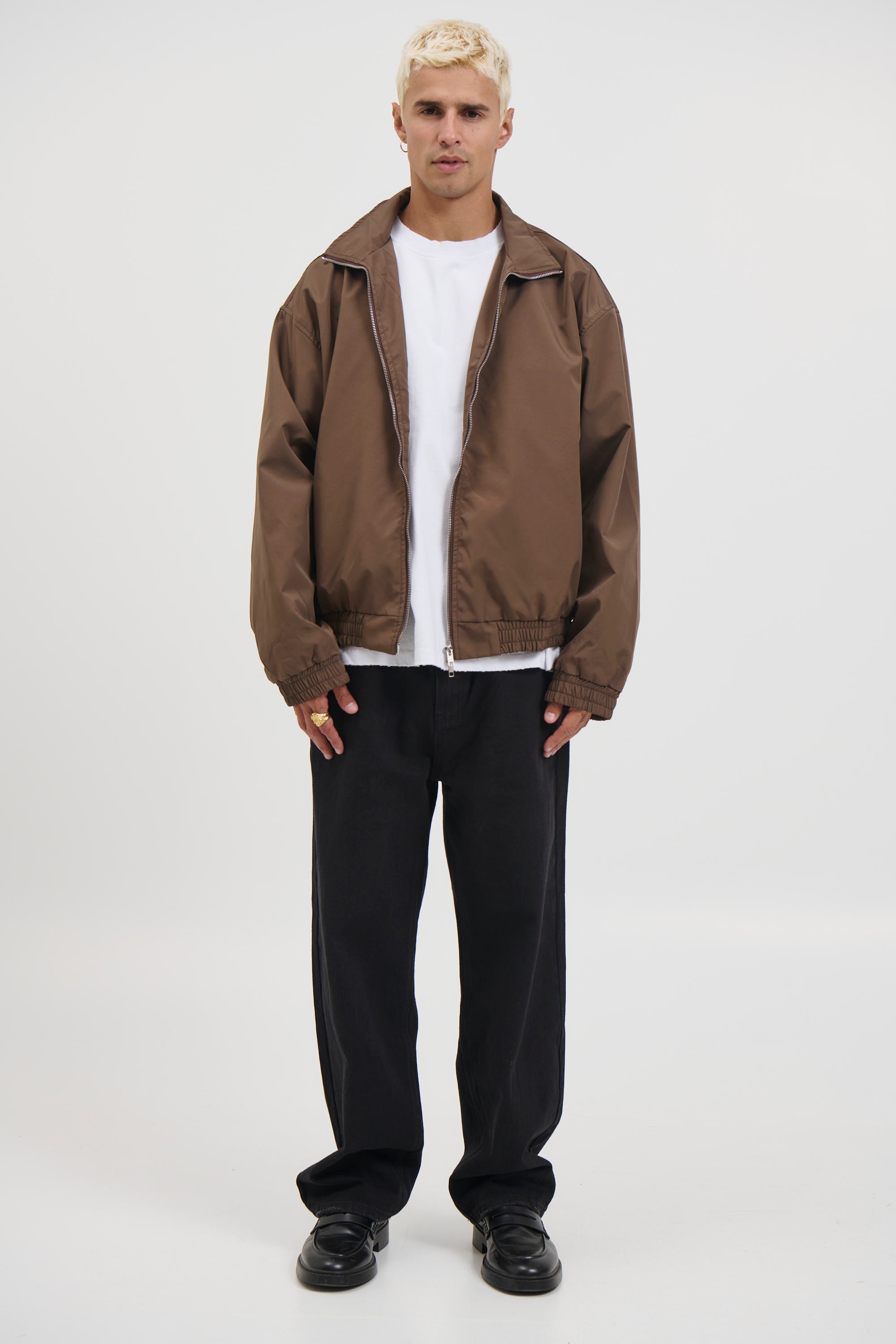 Collar Zip Jacket Choc