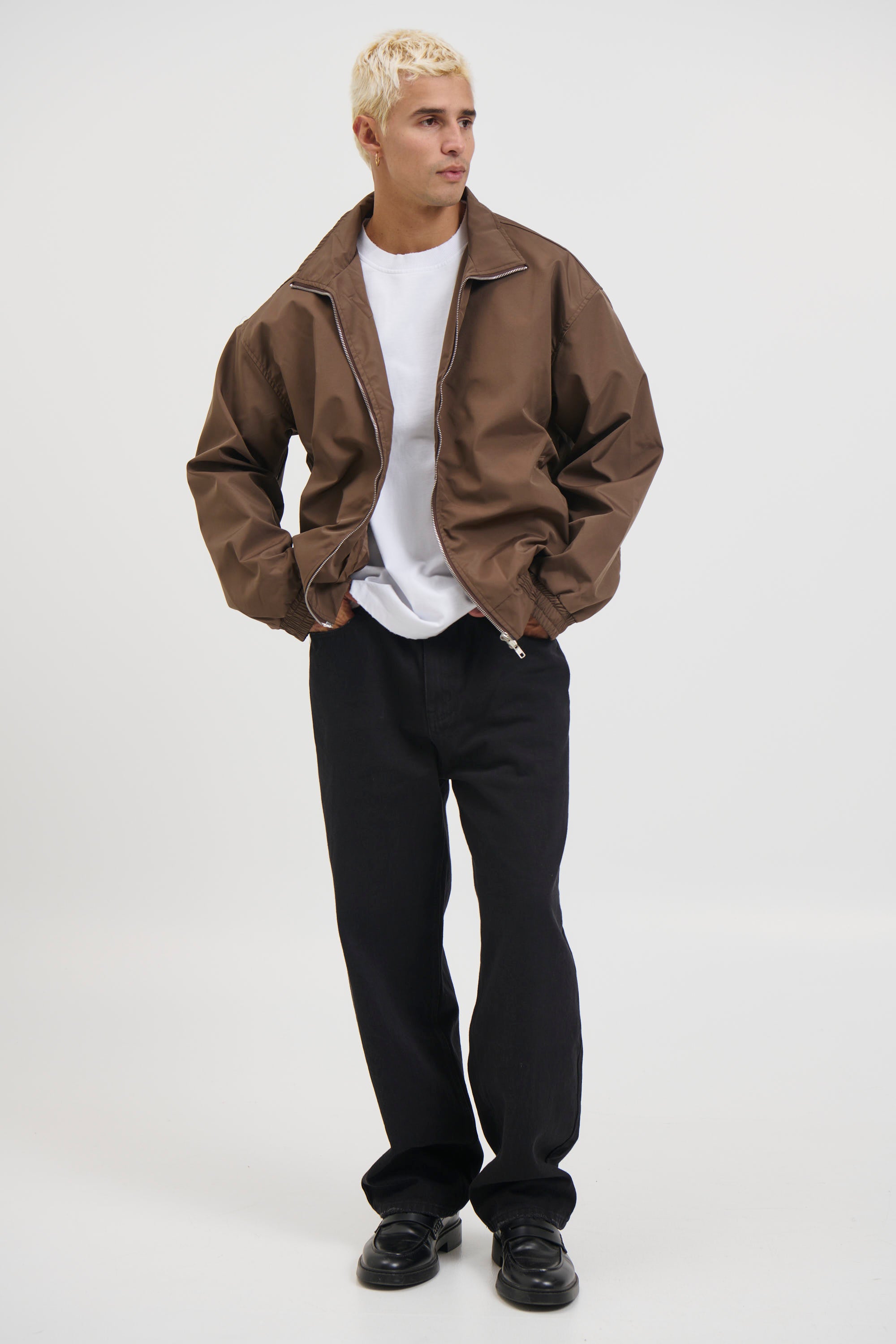 Collar Zip Jacket Choc