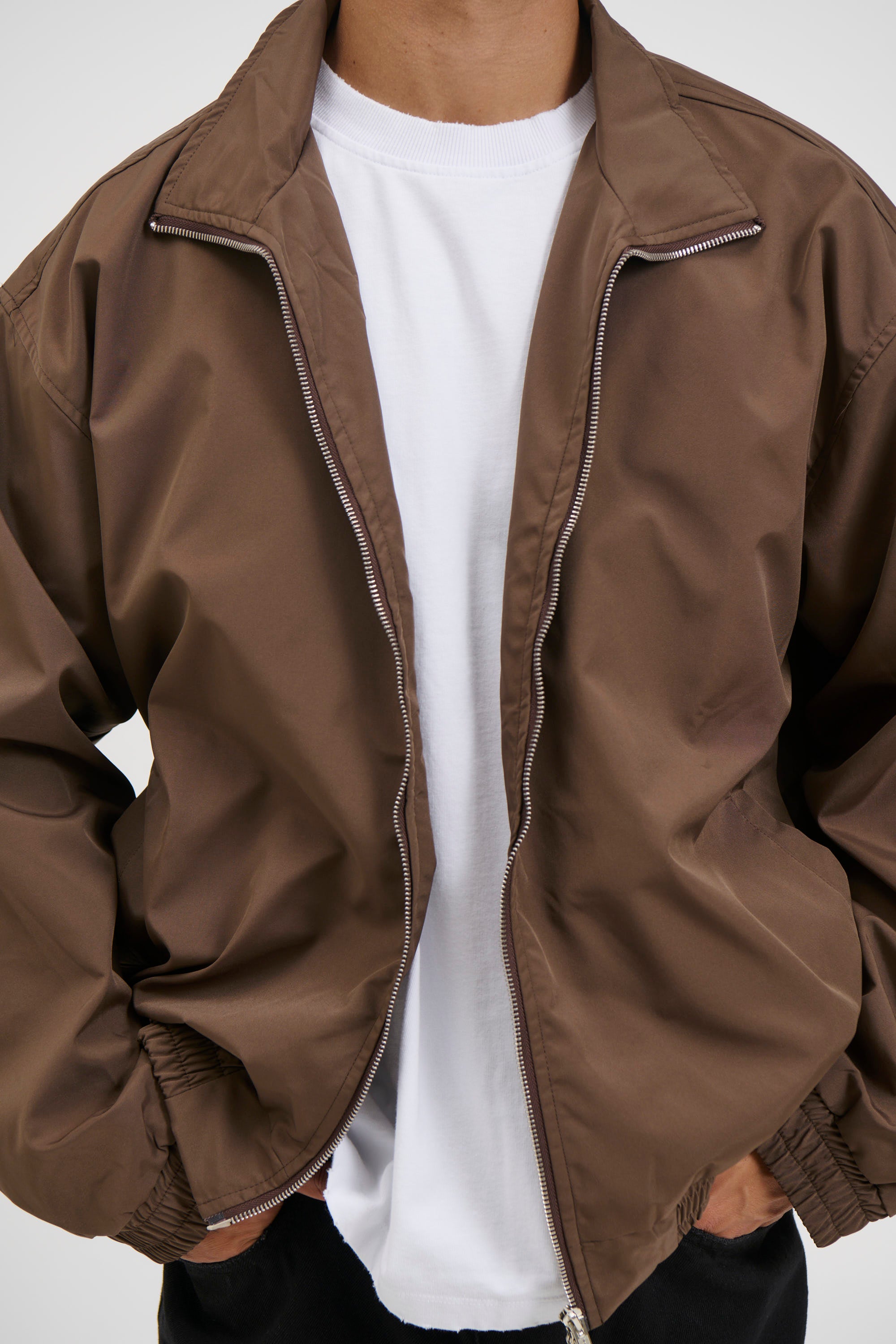 Collar Zip Jacket Choc