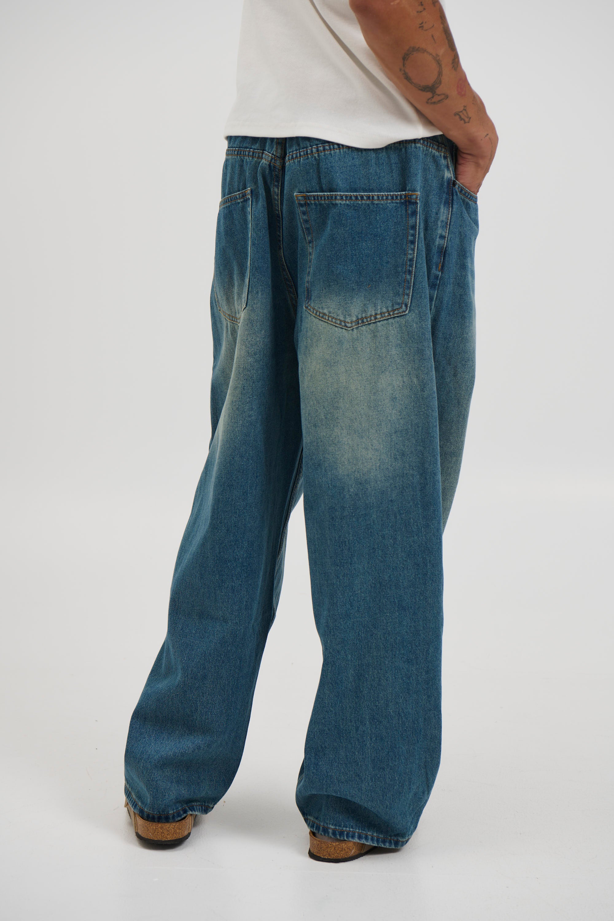 Newtown Baggy Denim Mid Blue