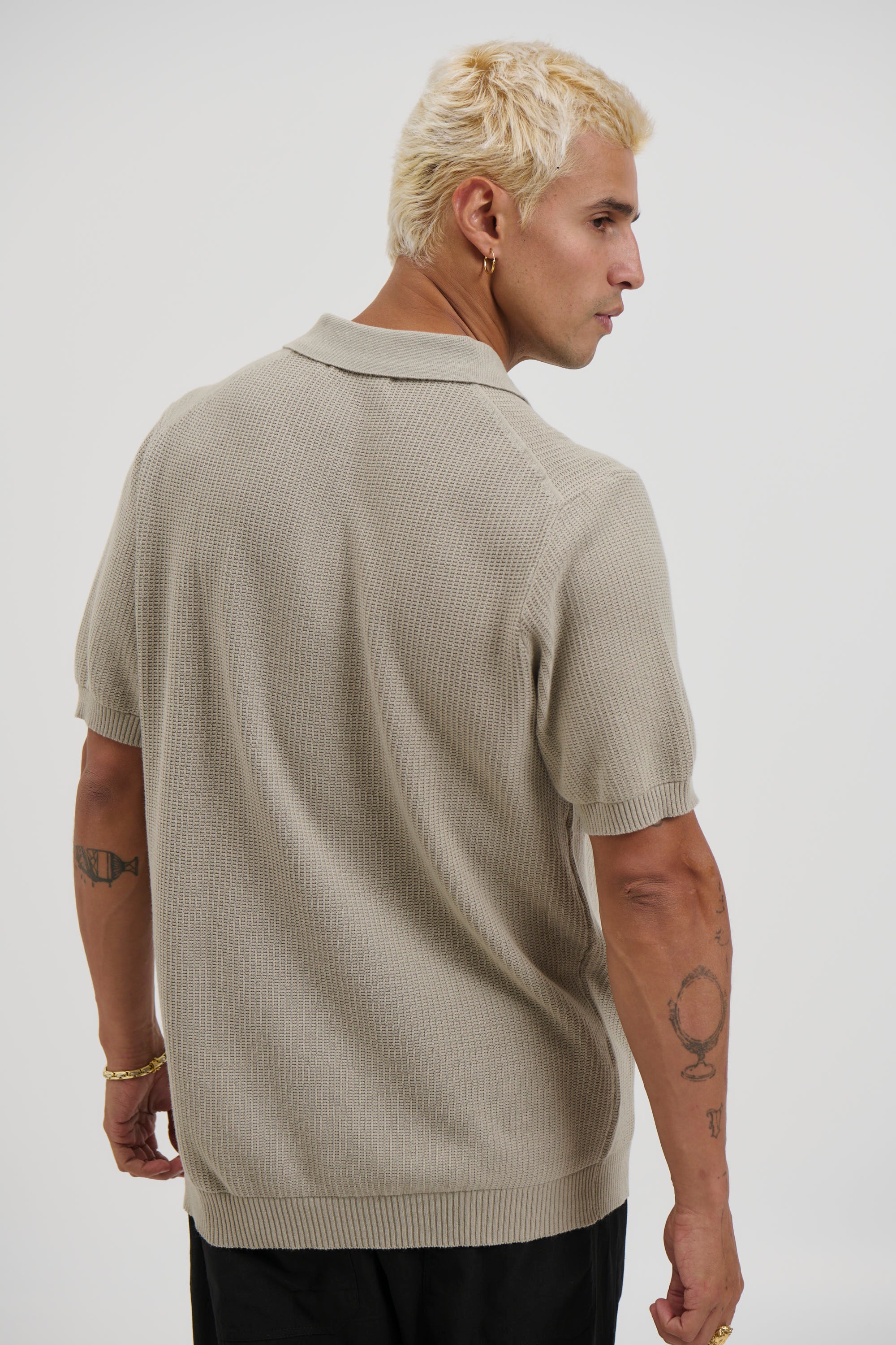 Soft Knit Polo Grey