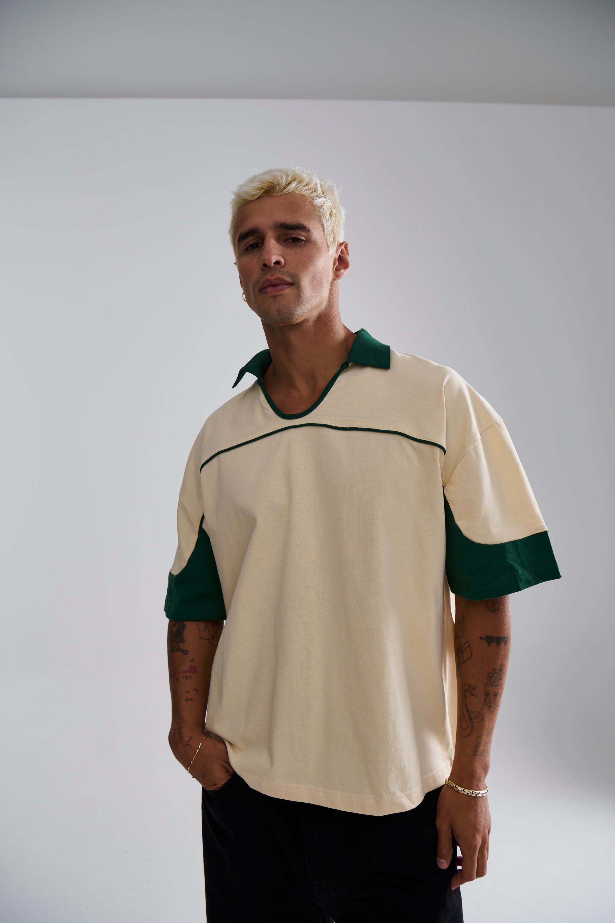 Paul Two Tone Polo Soft Yellow