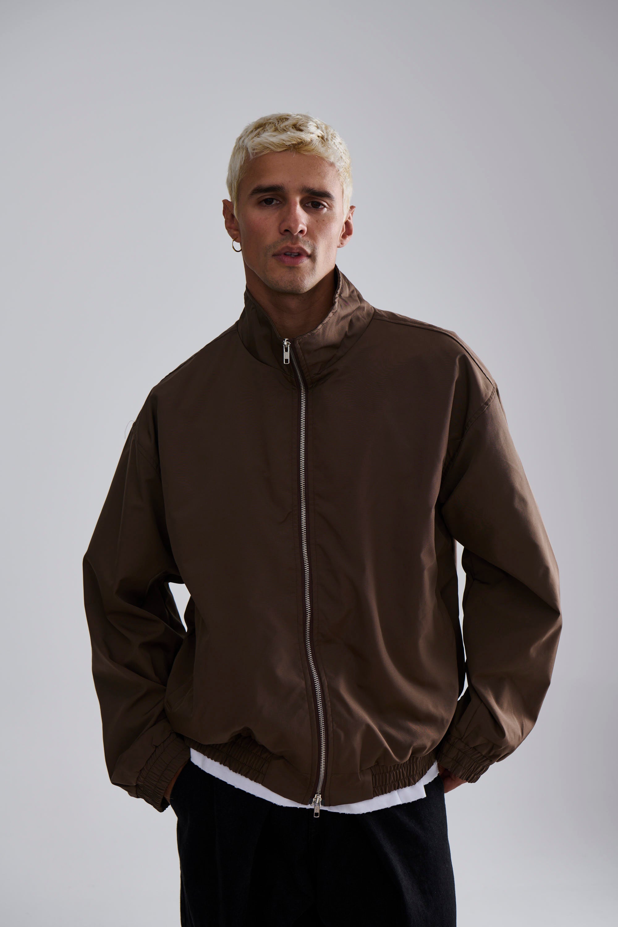 Collar Zip Jacket Choc