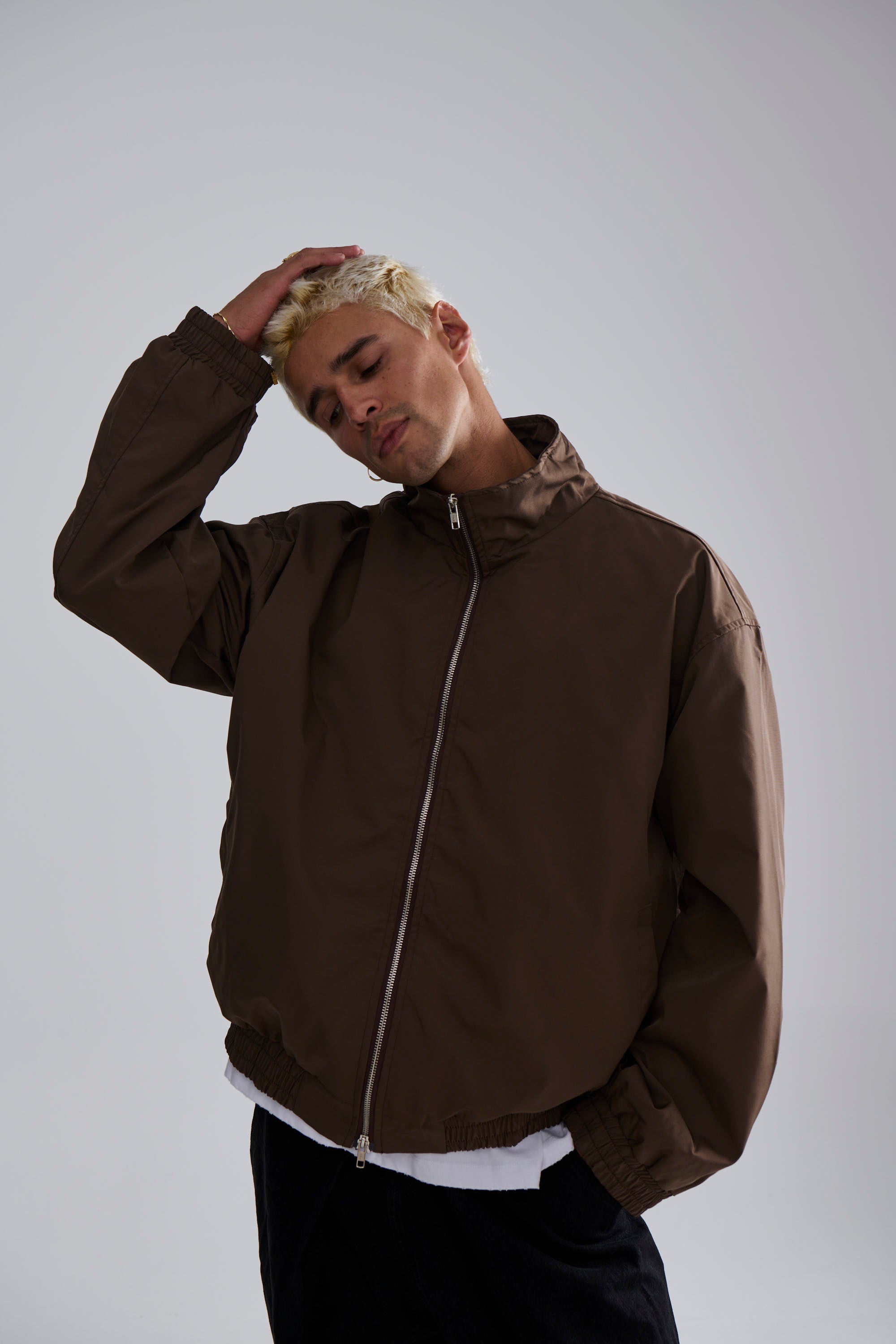 Collar Zip Jacket Choc