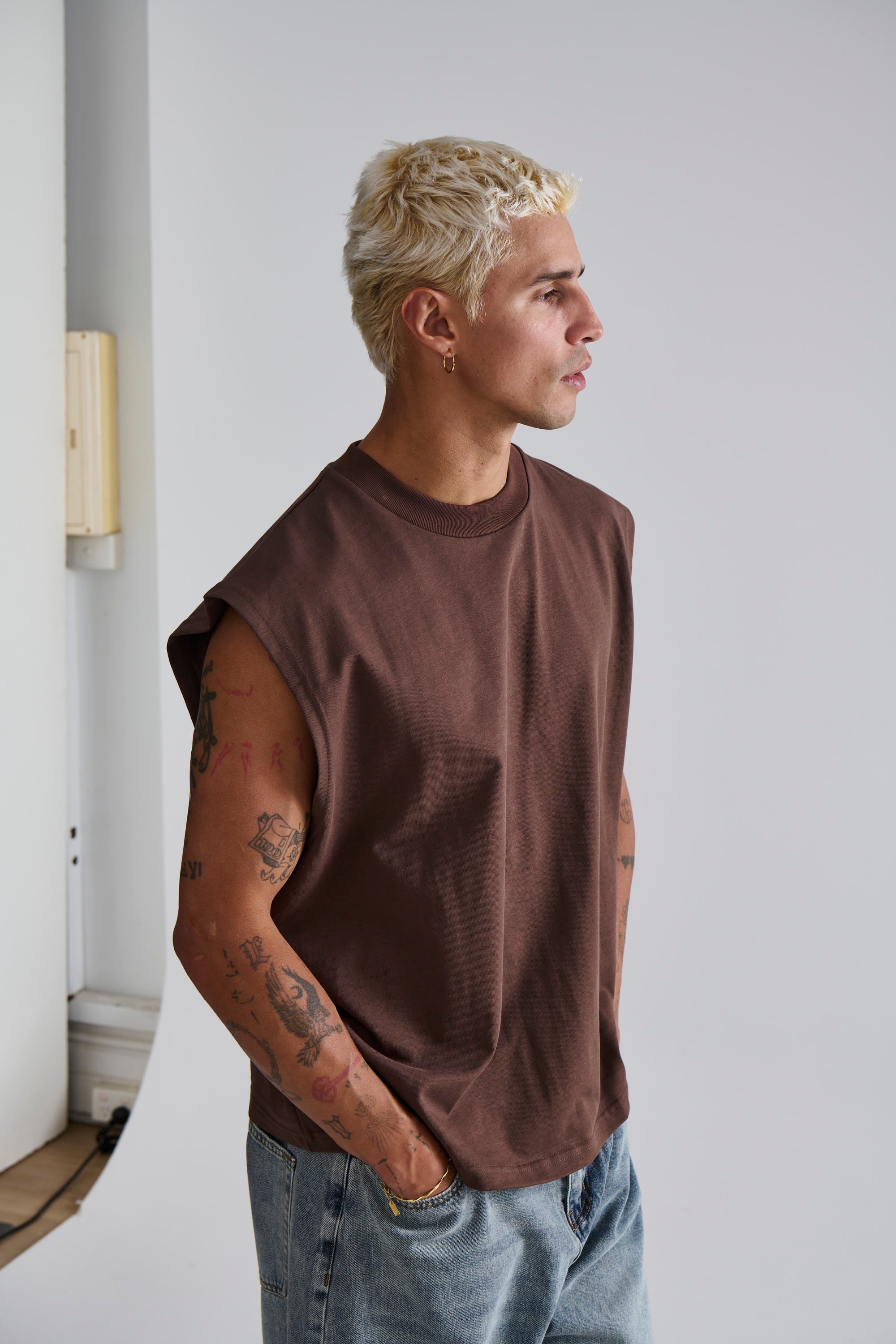 Callin Crop Tank Choc