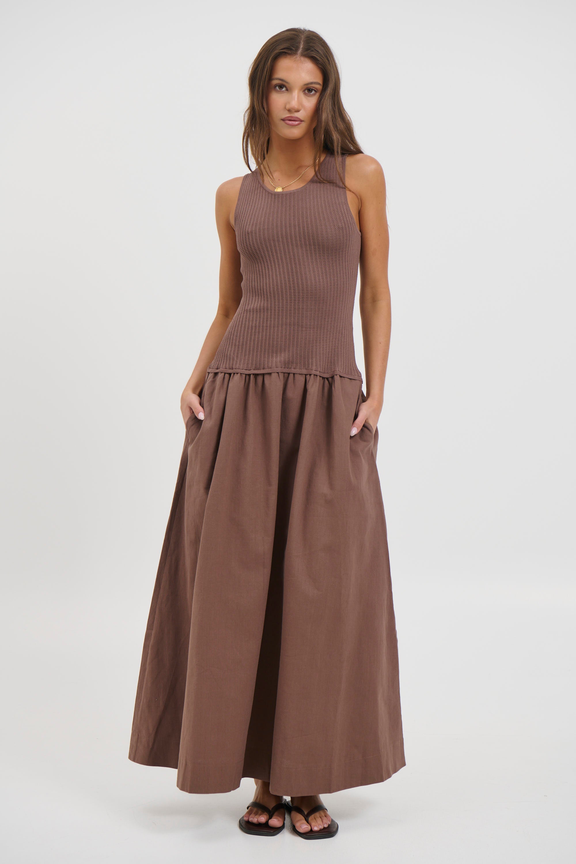 Malibu Maxi Dress Chocolate