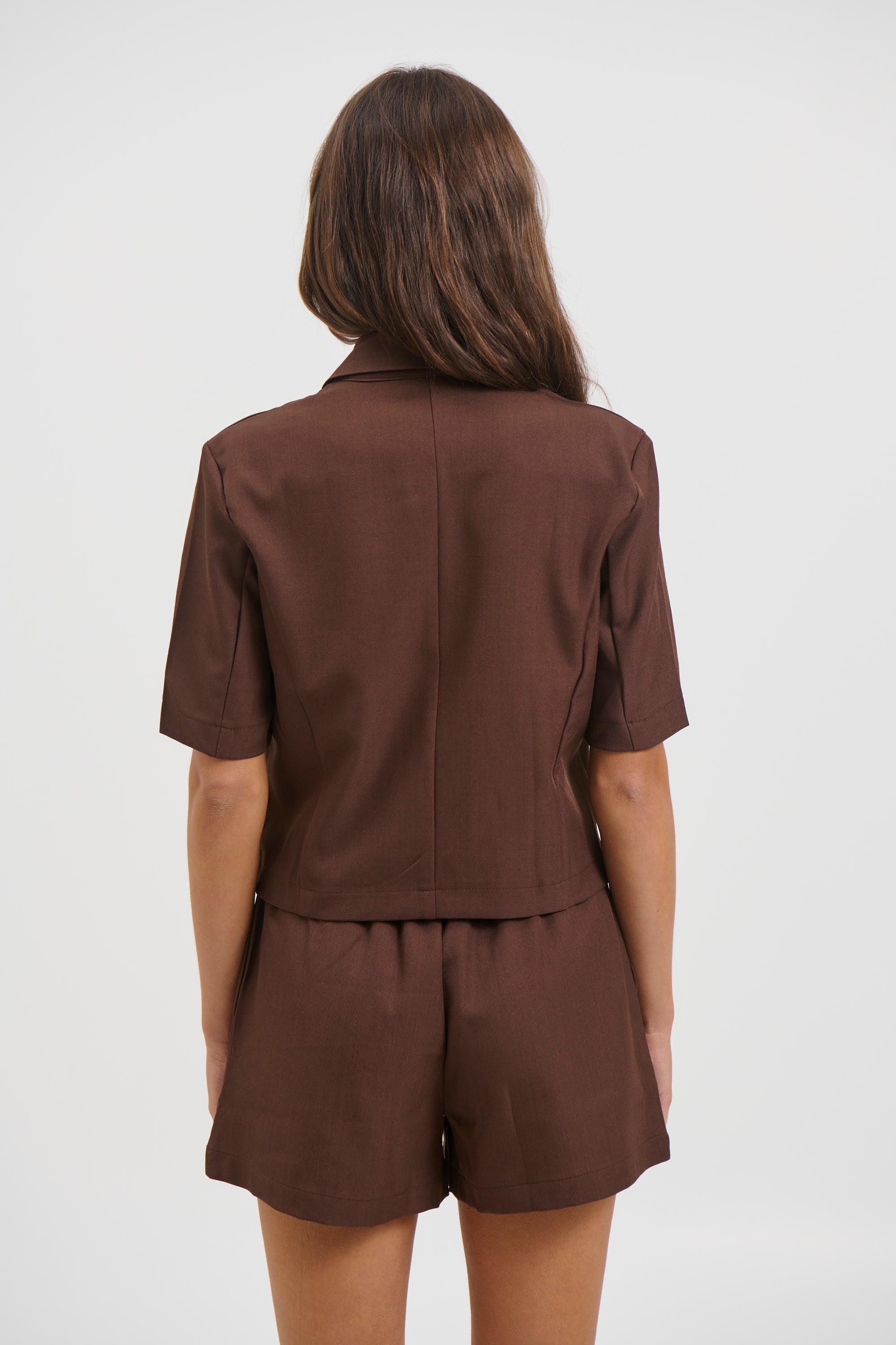 Zoe Short Sleeve Shirt Chocolate
