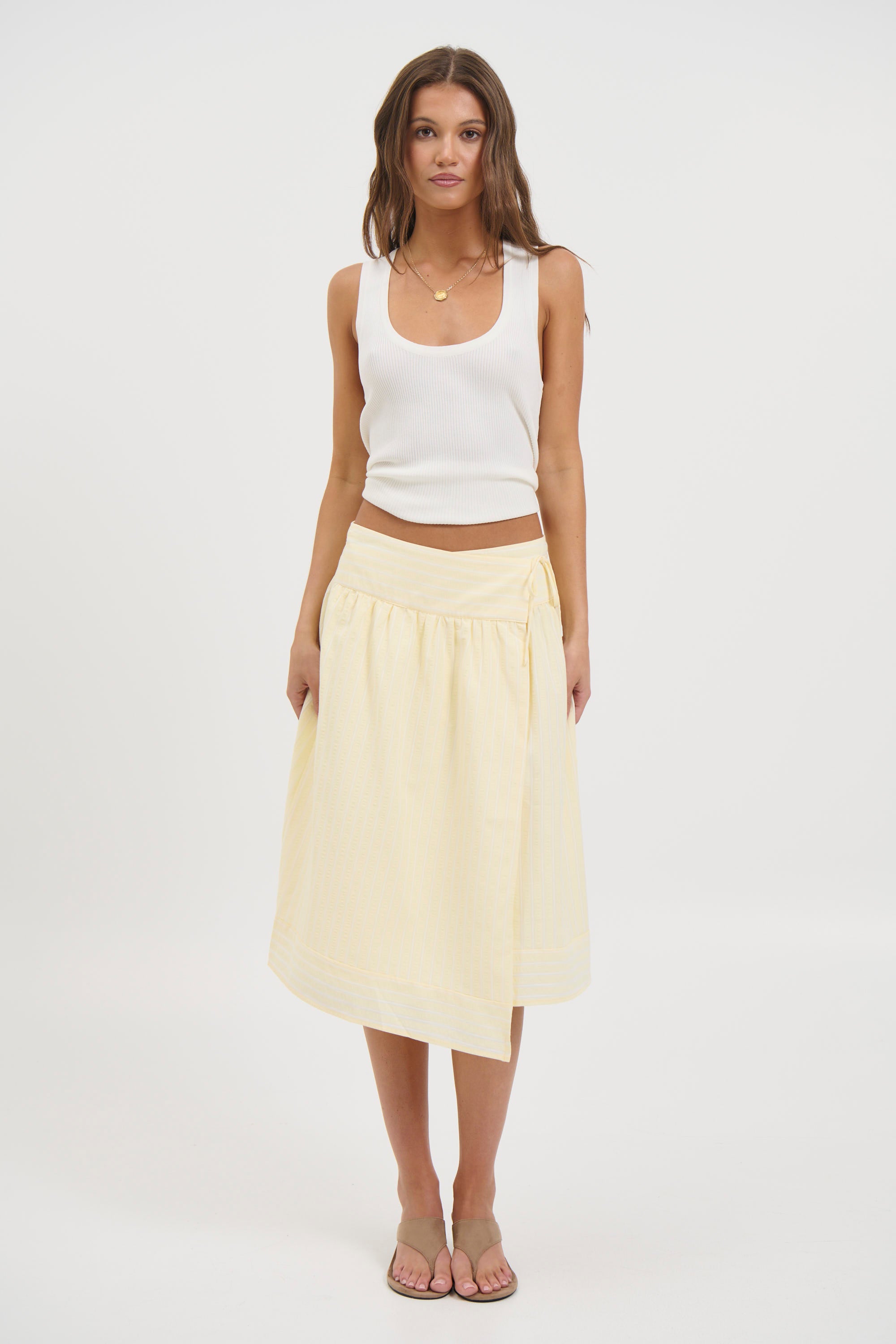 Chase Midi Skirt Lemon