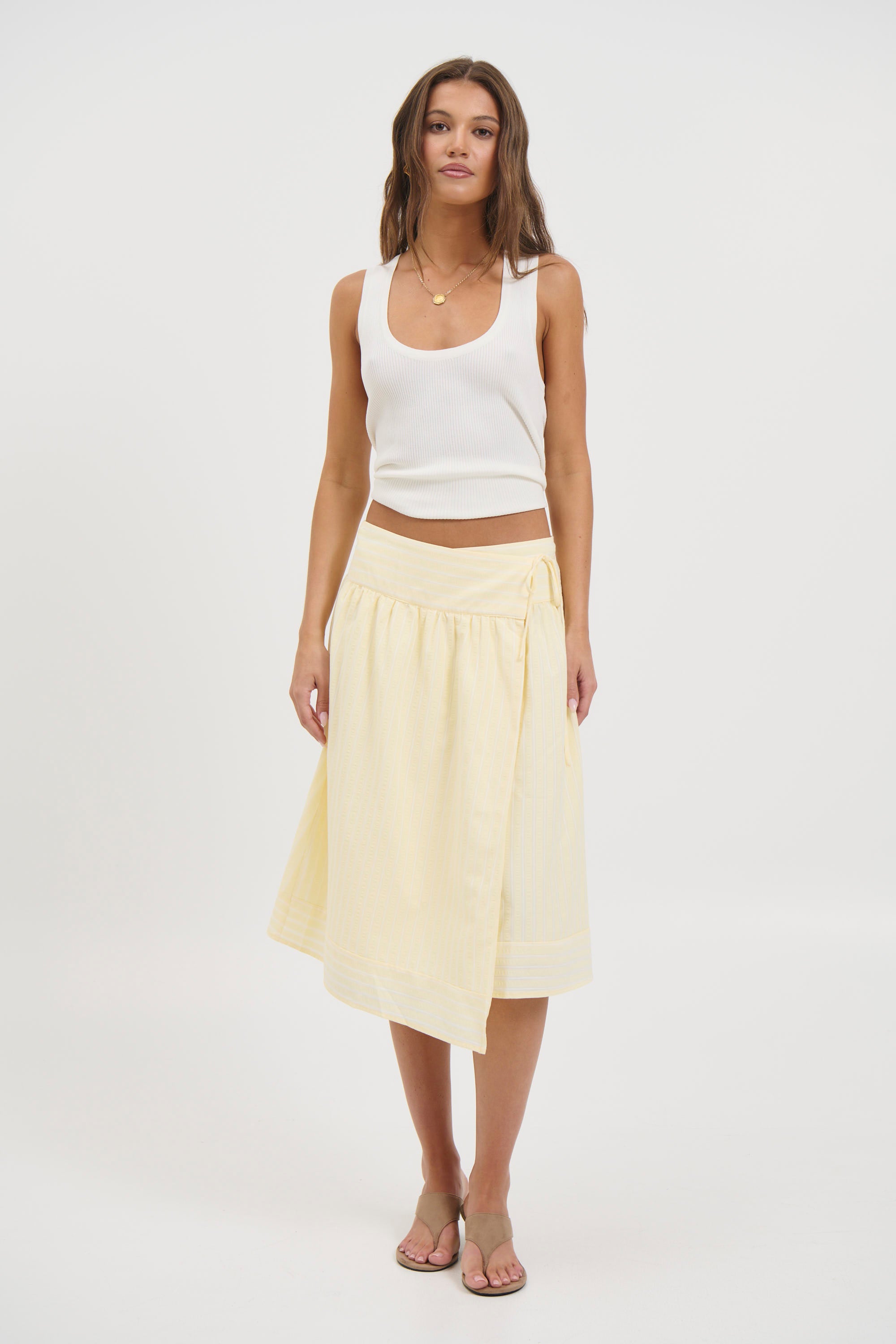 Chase Midi Skirt Lemon