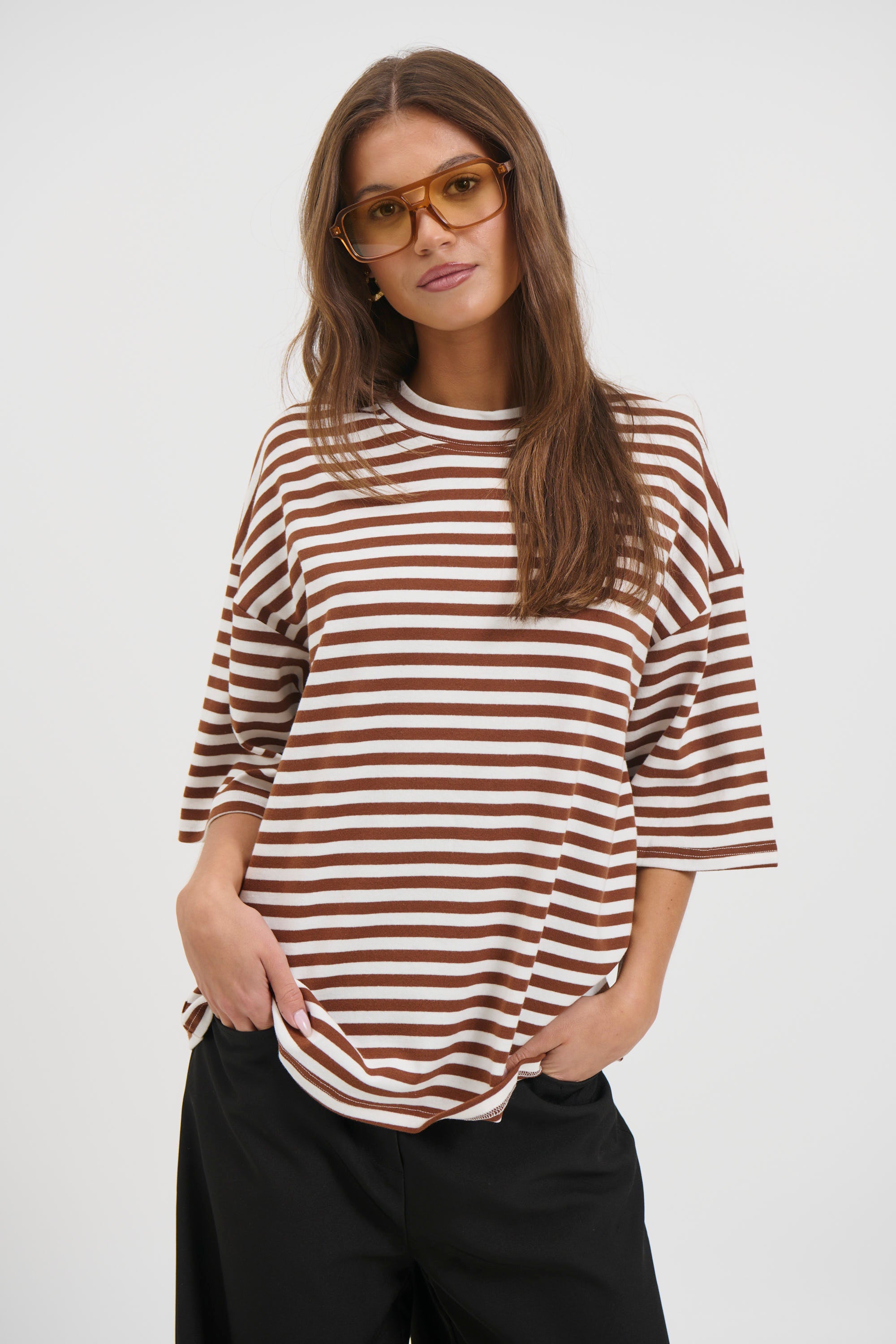 Charlene Oversized Tee Chocolate