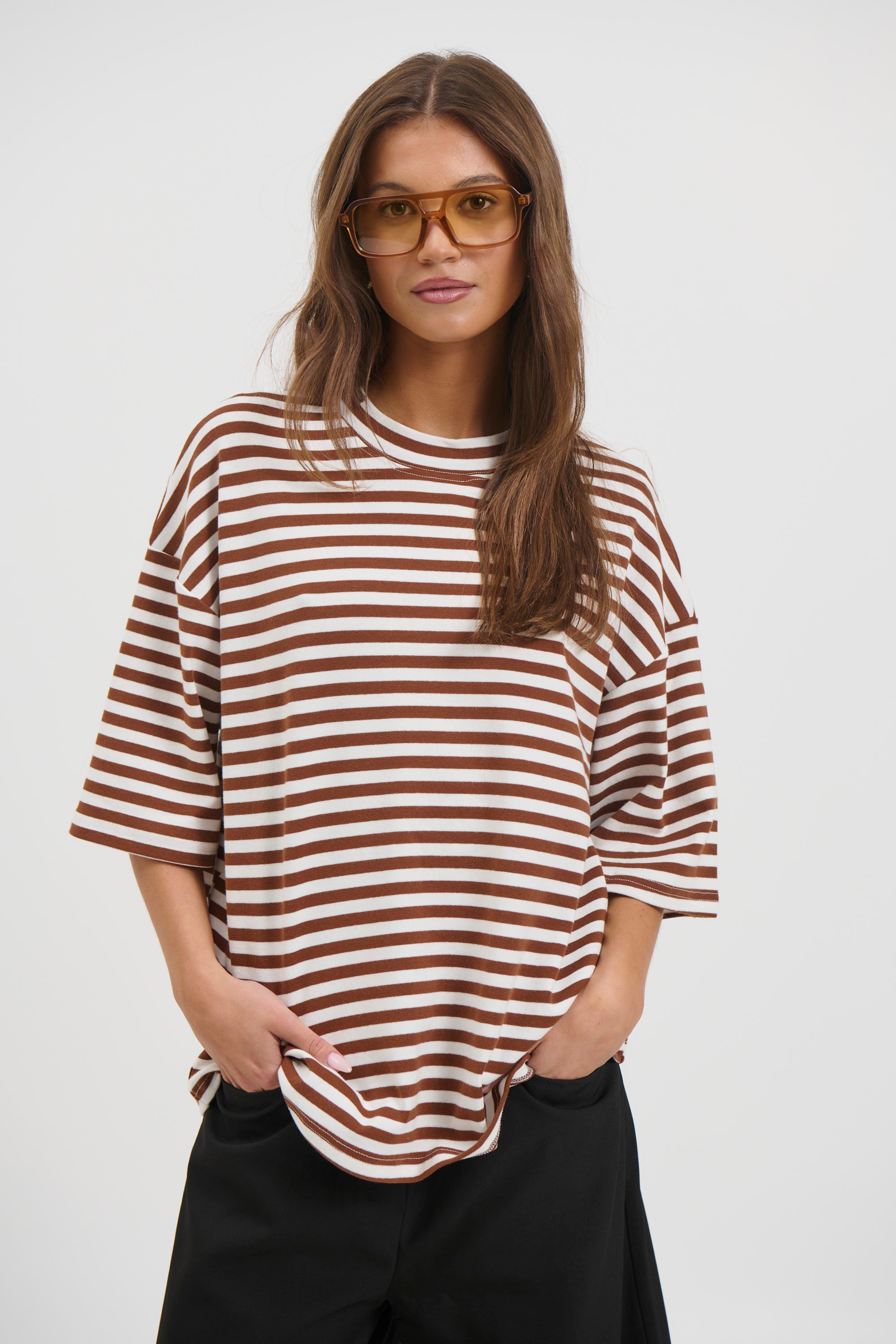 Charlene Oversized Tee Chocolate