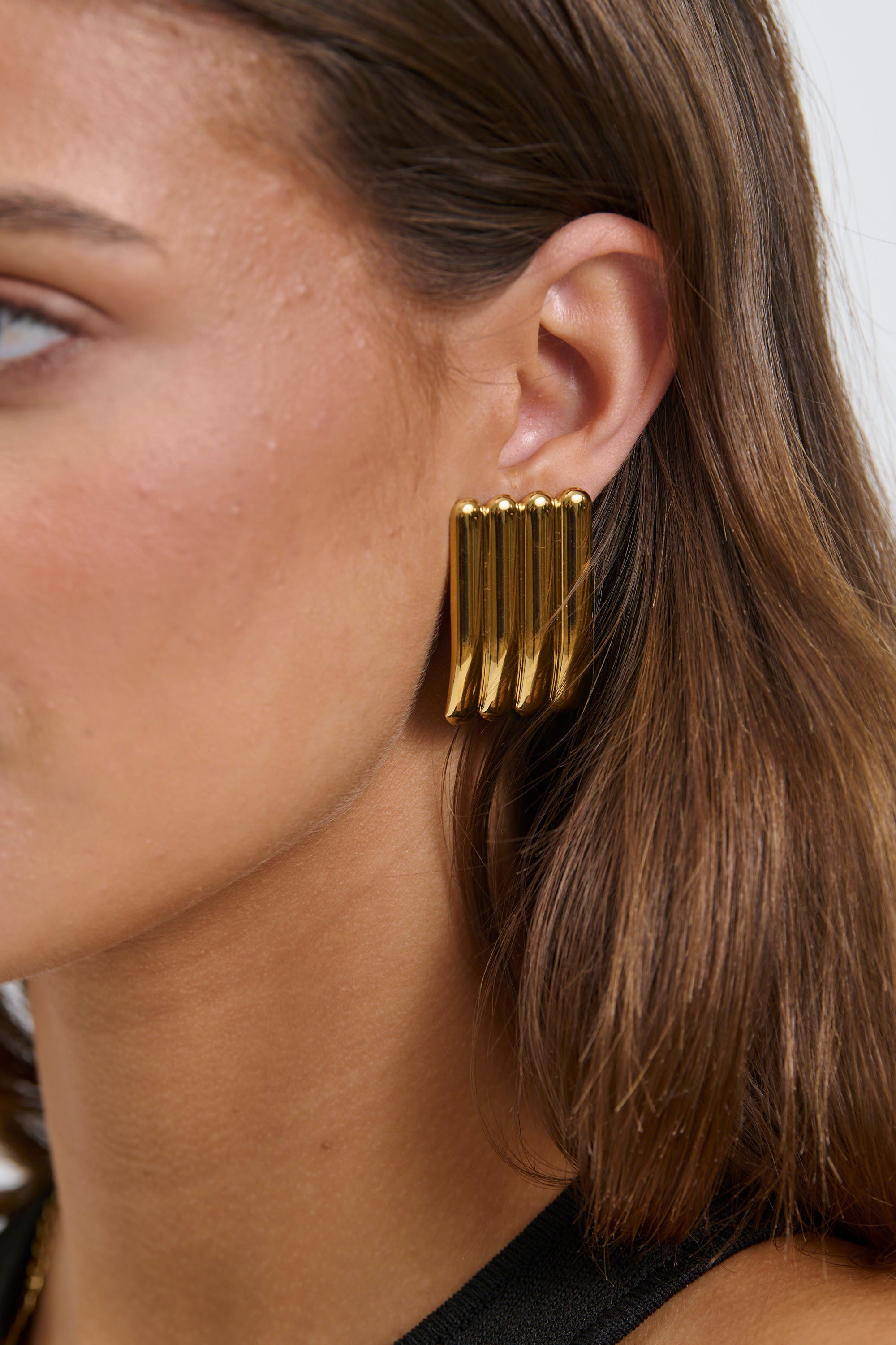 Calista Plate Earring 18K Gold Plated
