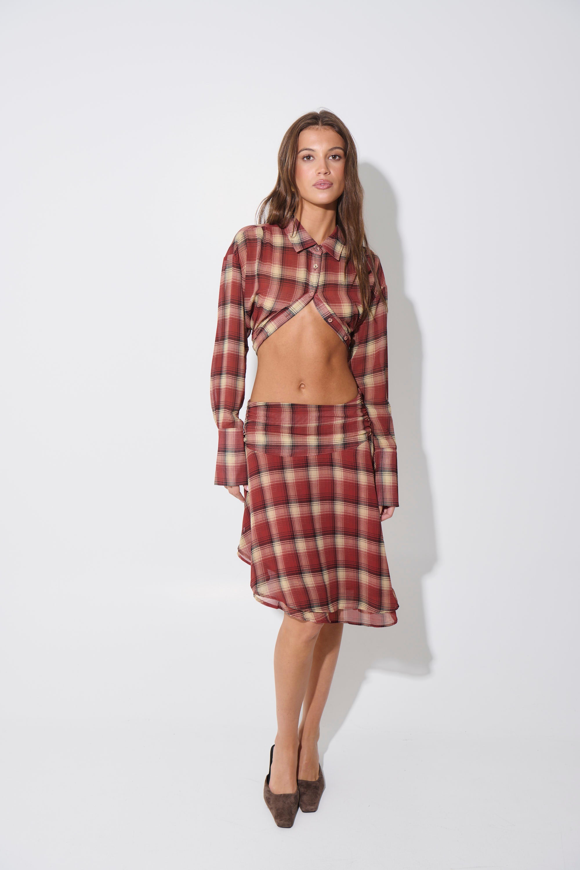 Marlie Midi Skirt Wine