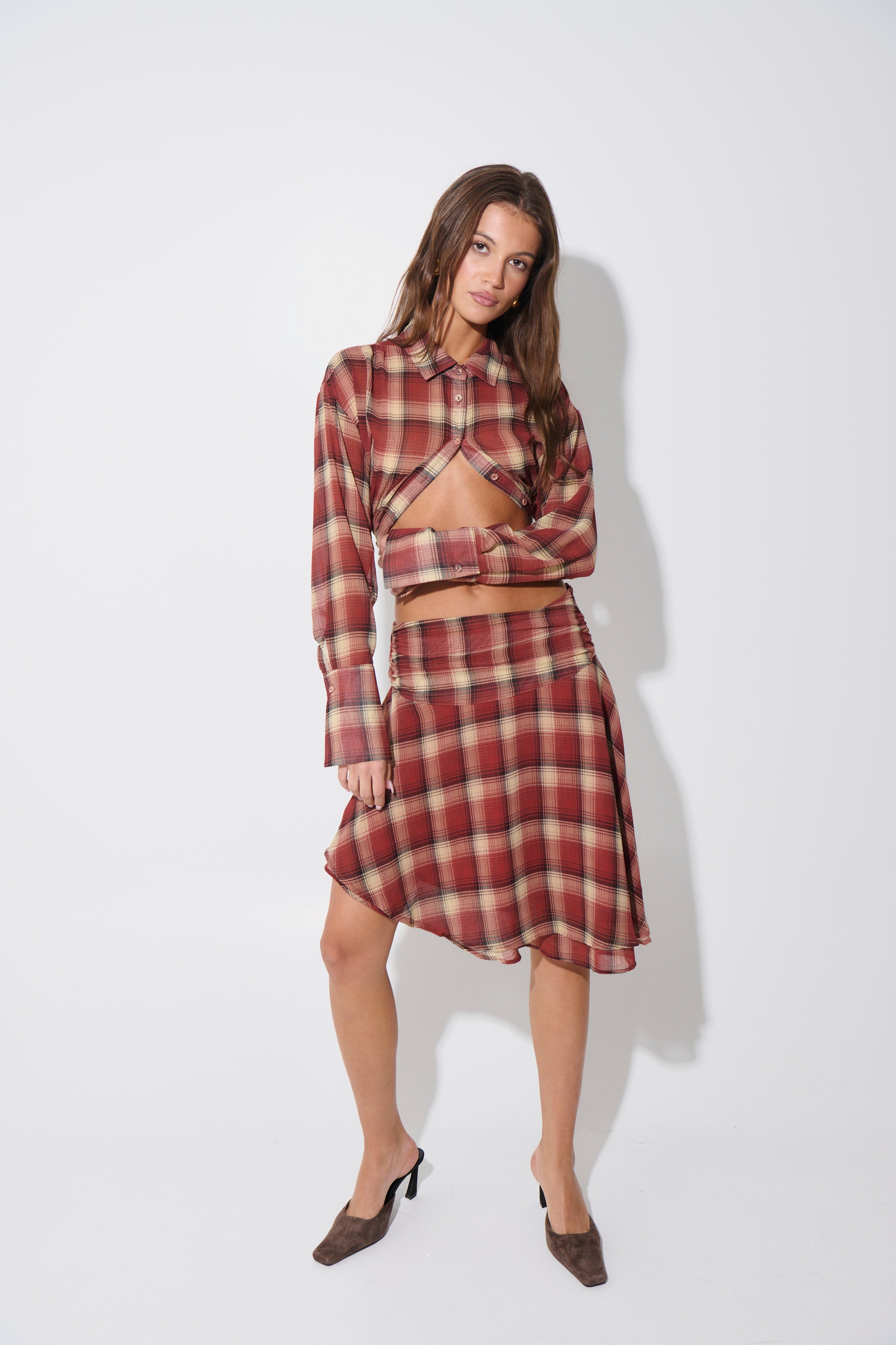 Marlie Midi Skirt Wine