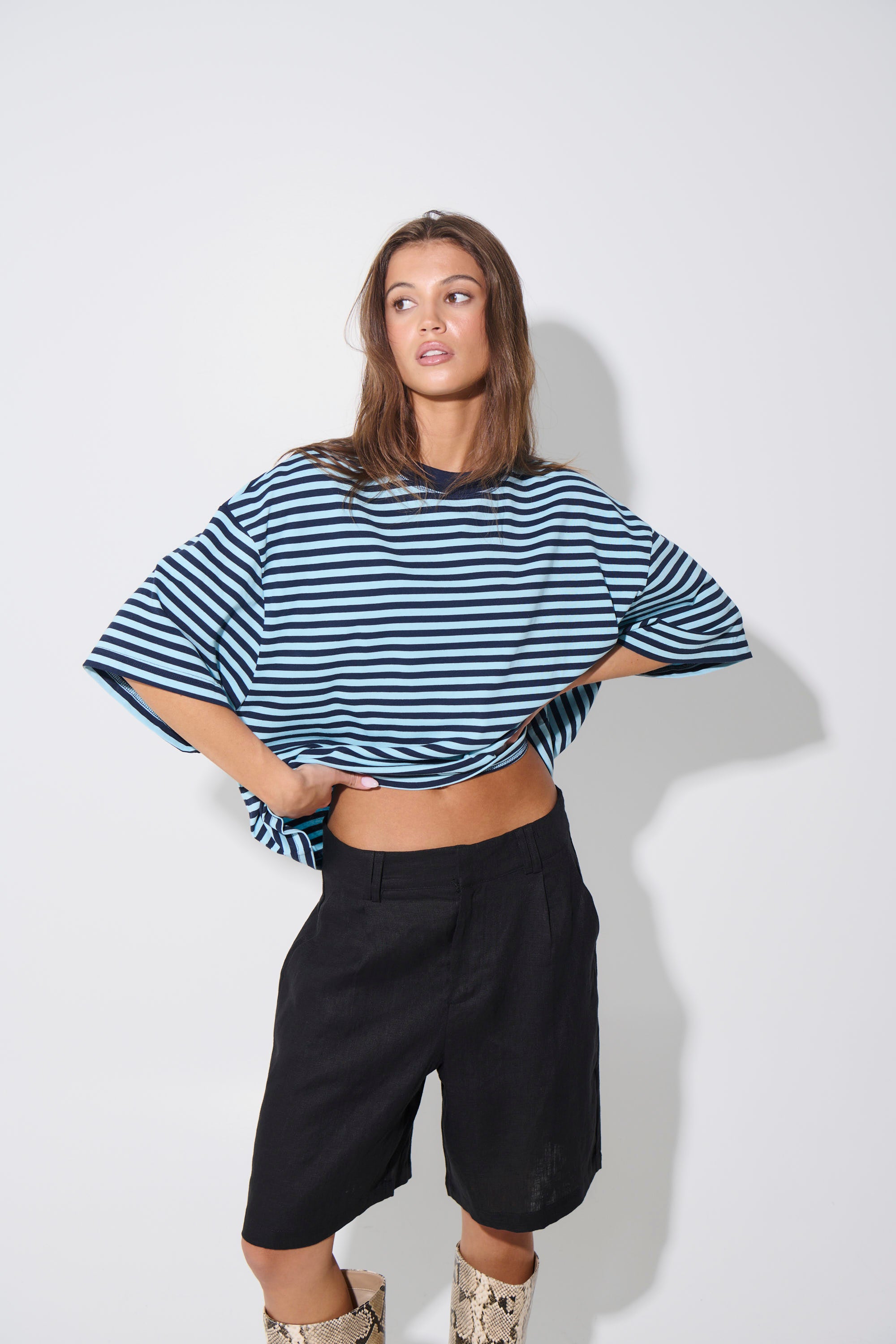 Bloom Short Sleeve Navy Sea Stripe