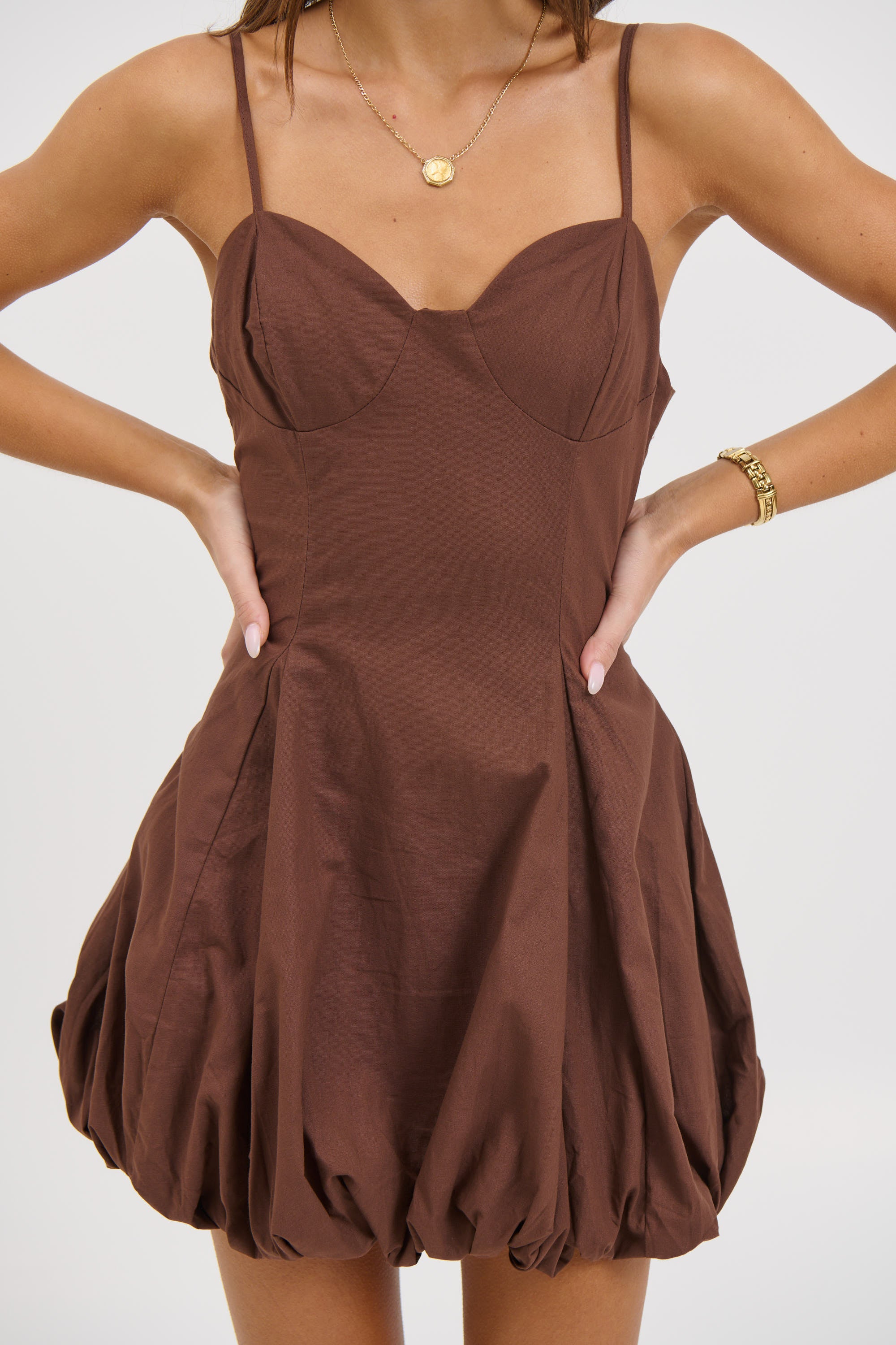 Catrina Mini Dress Chocolate
