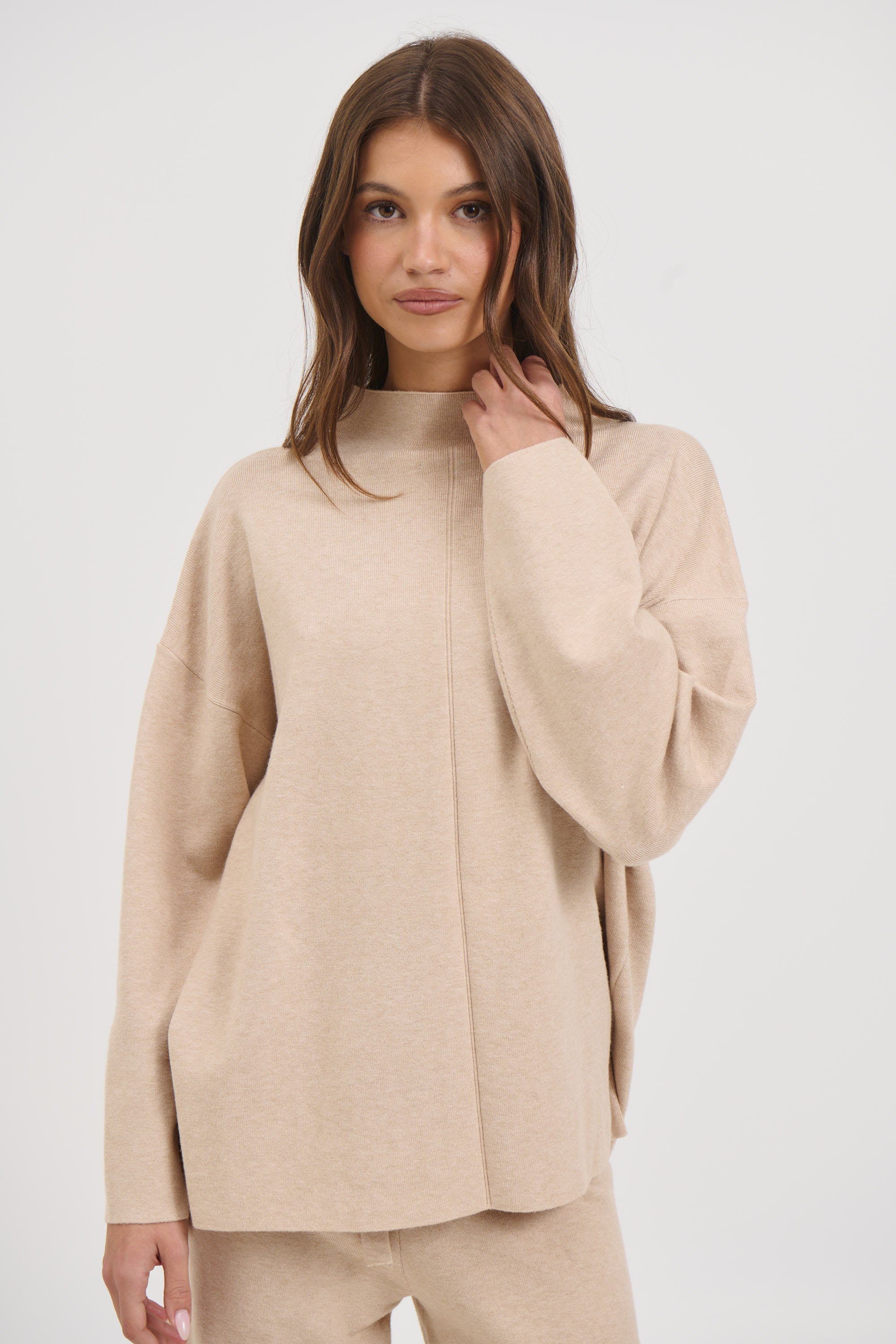 Quin Knit Sweater Beige