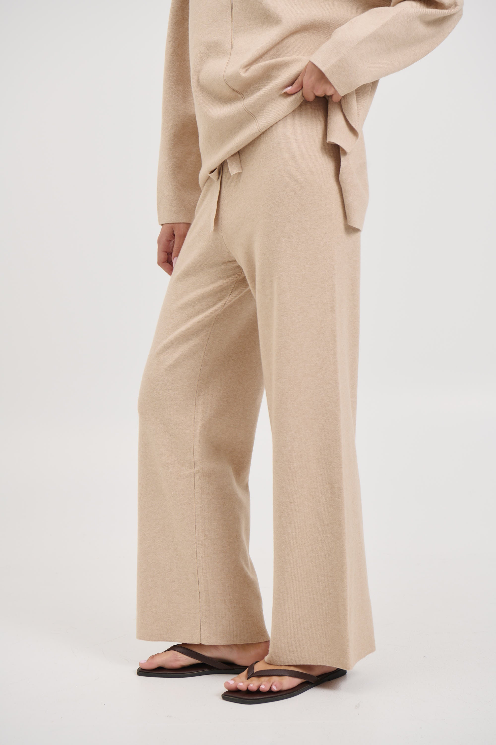 Quin Knit Pant Beige