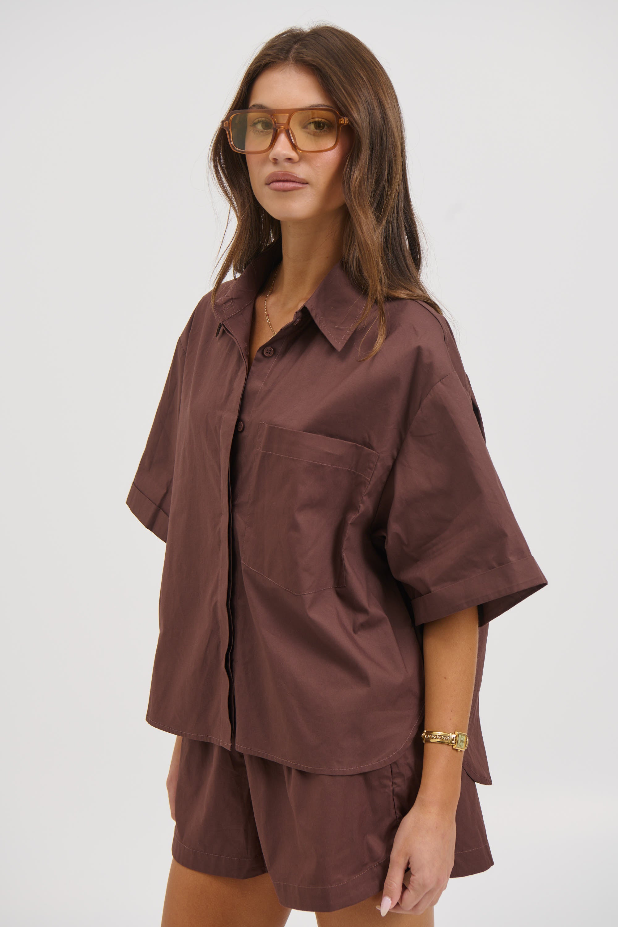 Kikki Shirt Chocolate