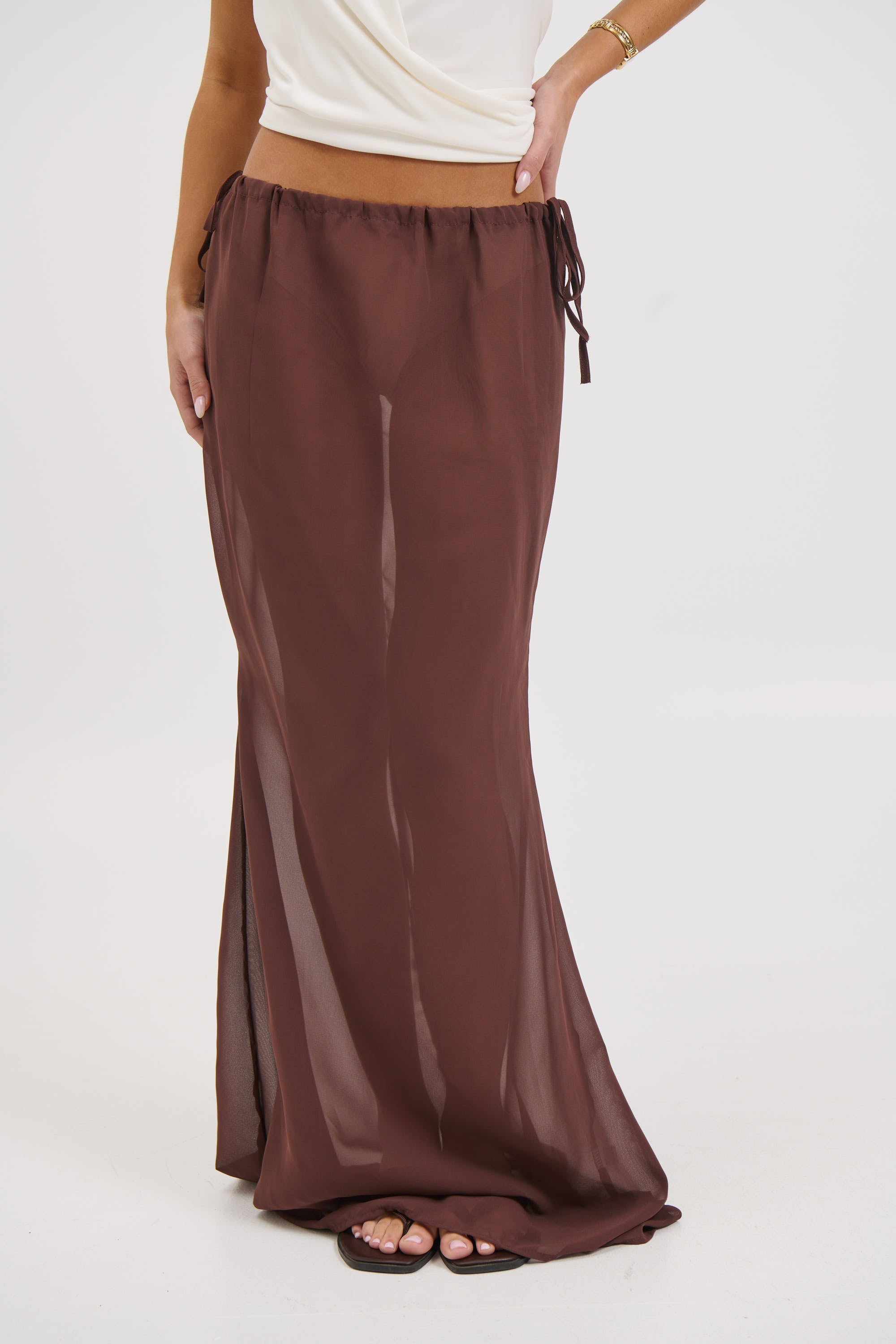 Arianne Maxi Skirt Chocolate