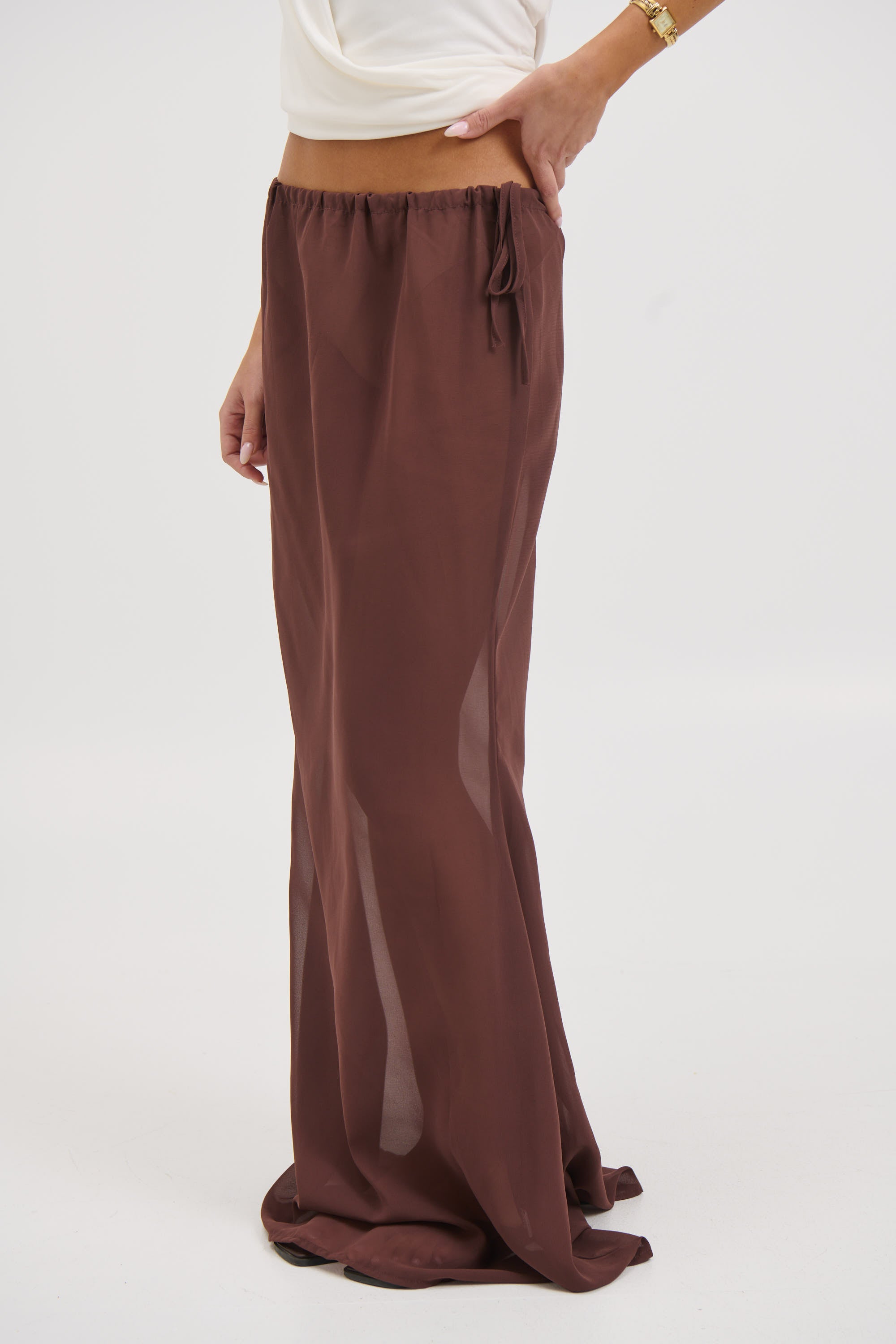 Arianne Maxi Skirt Chocolate