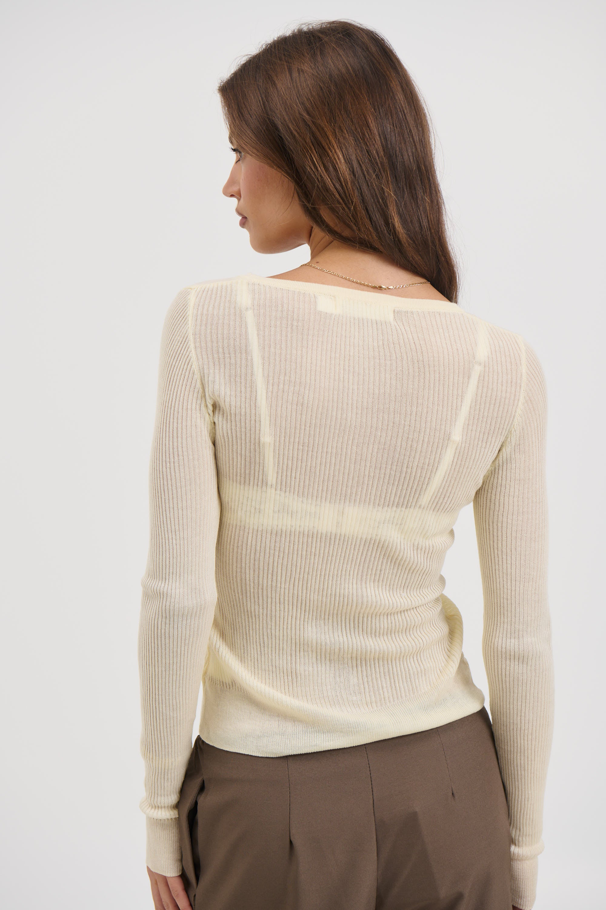 Analisa Sheer Top Beige