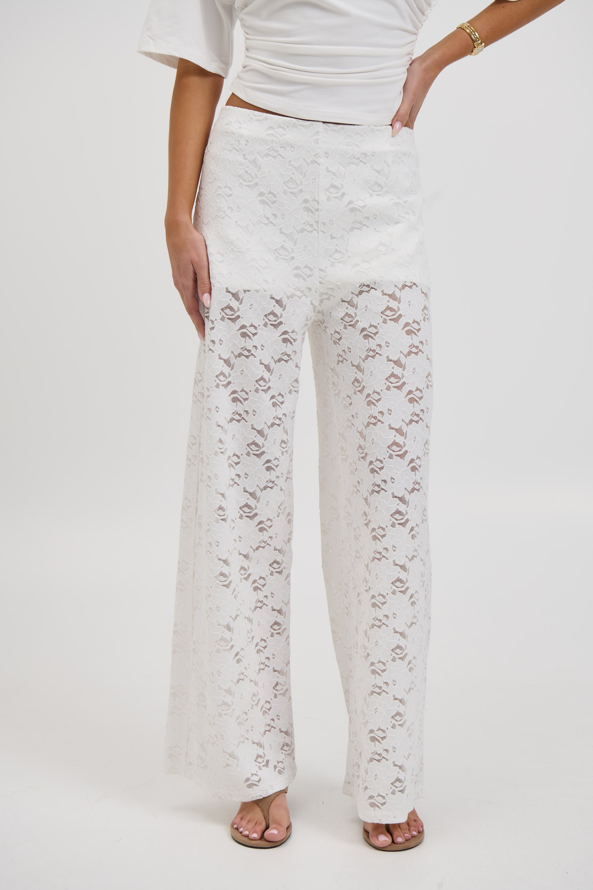 Jacinta Lace Pant White