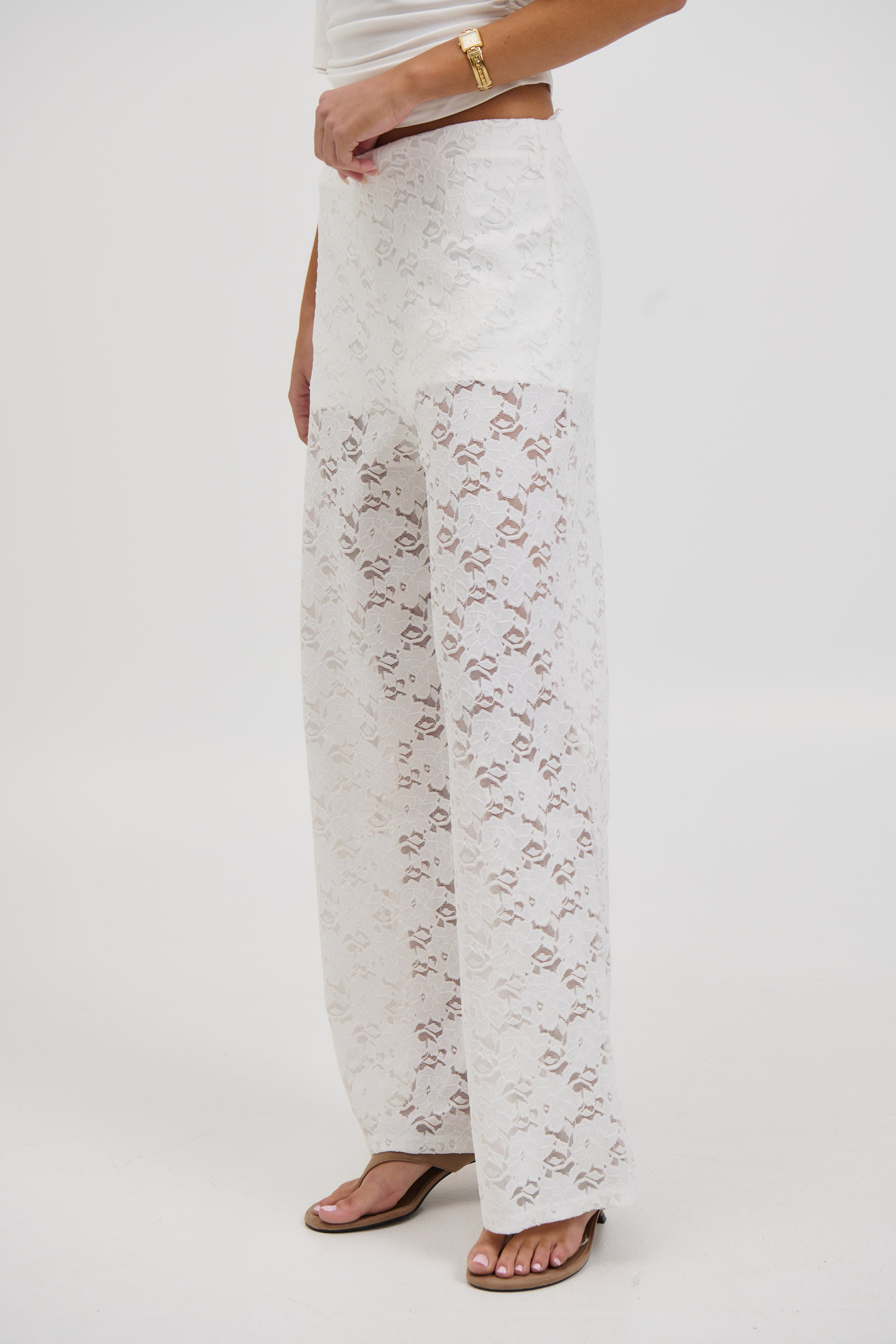 Jacinta Lace Pant White