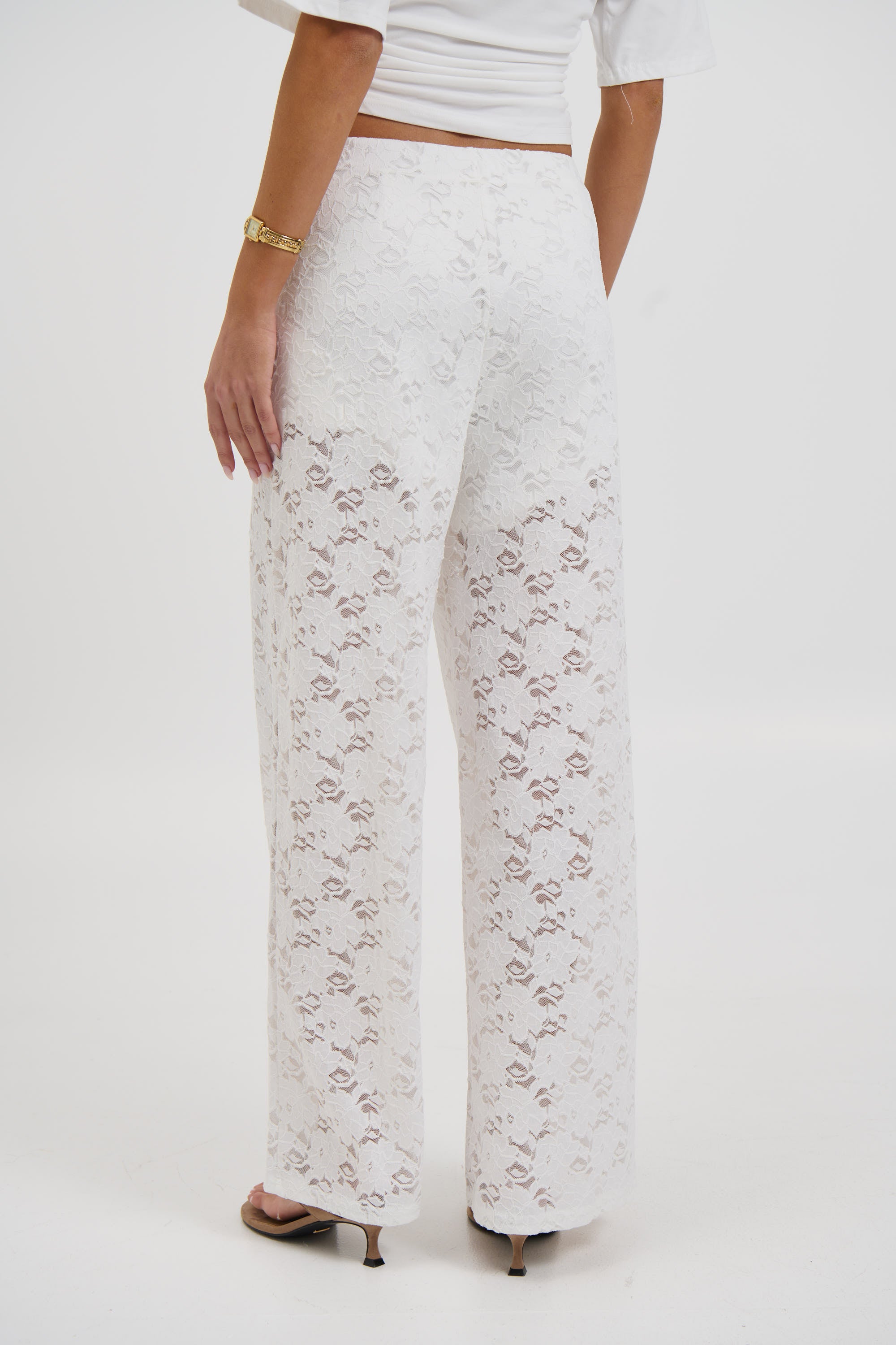 Jacinta Lace Pant White