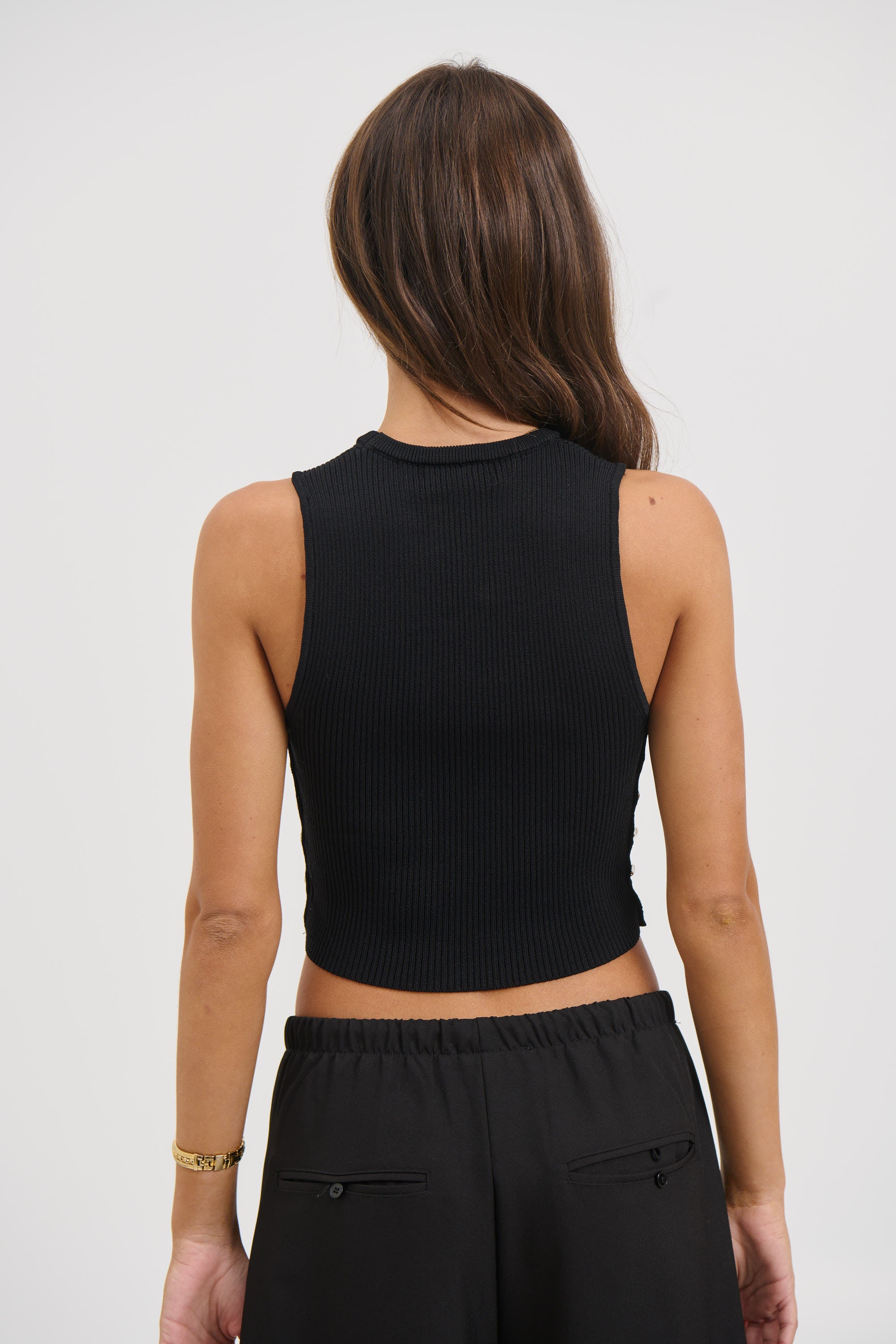 Izzie Crop Black