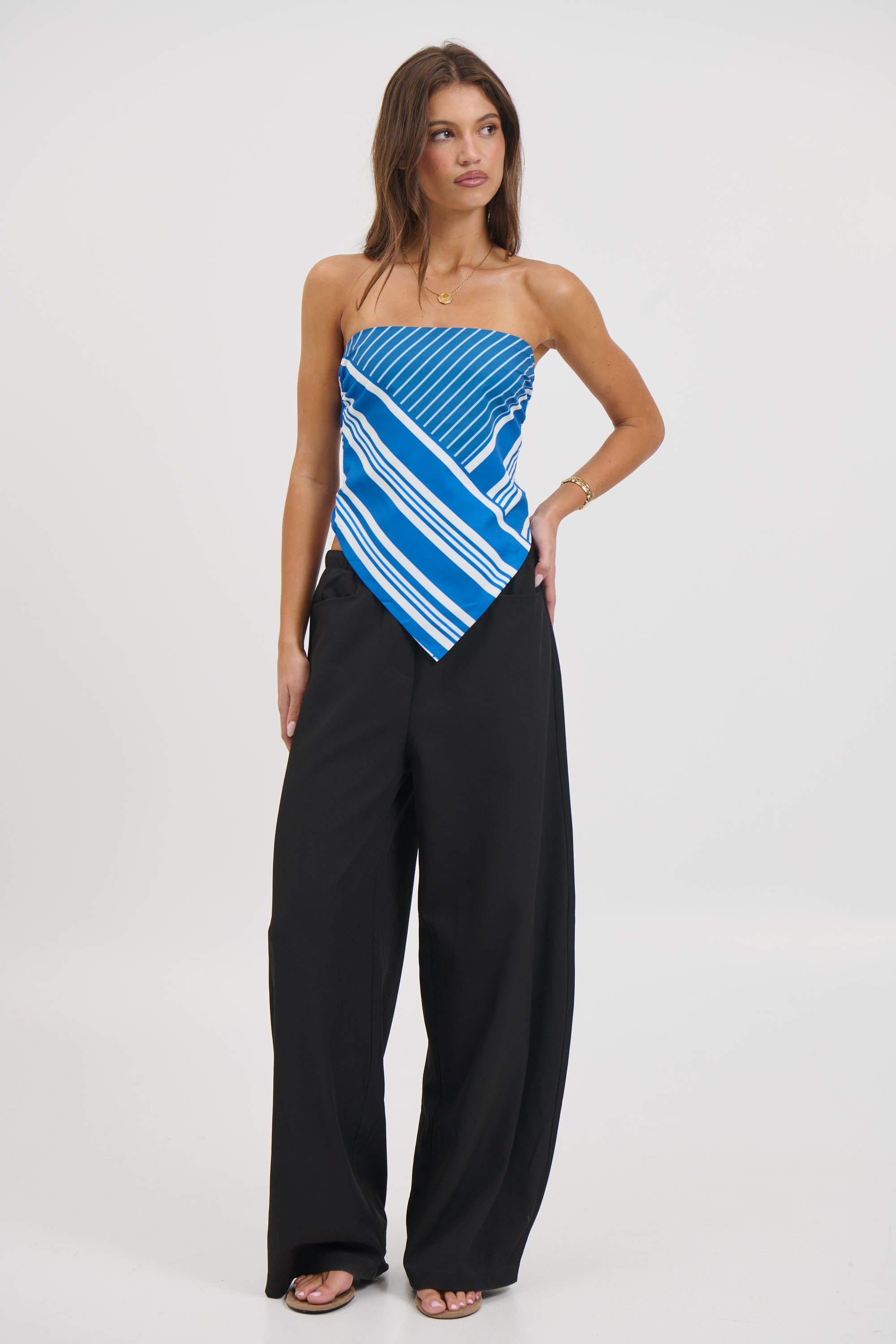 Kane Scarf Top Blue