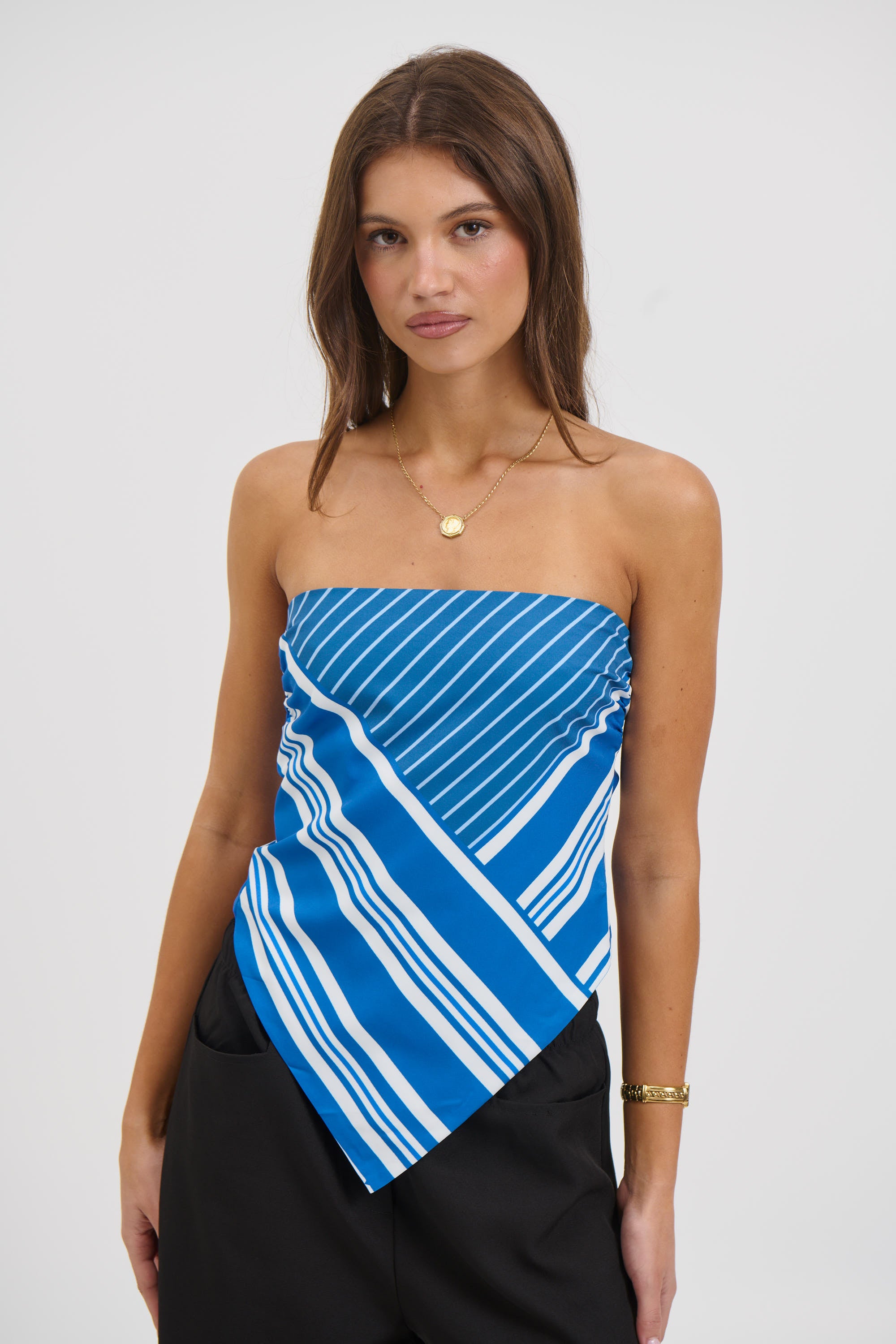 Kane Scarf Top Blue