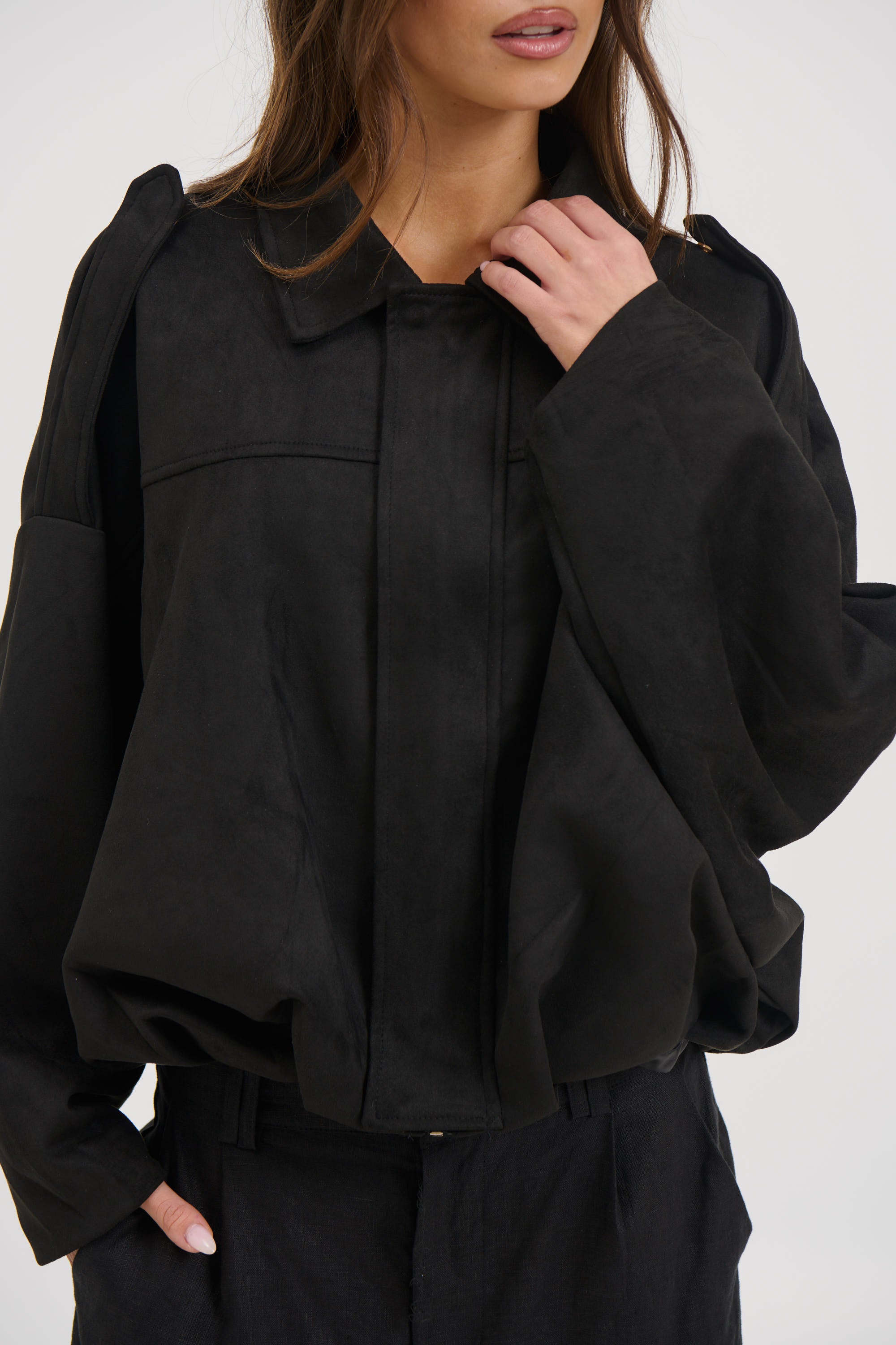 Harmony Suede Jacket Black