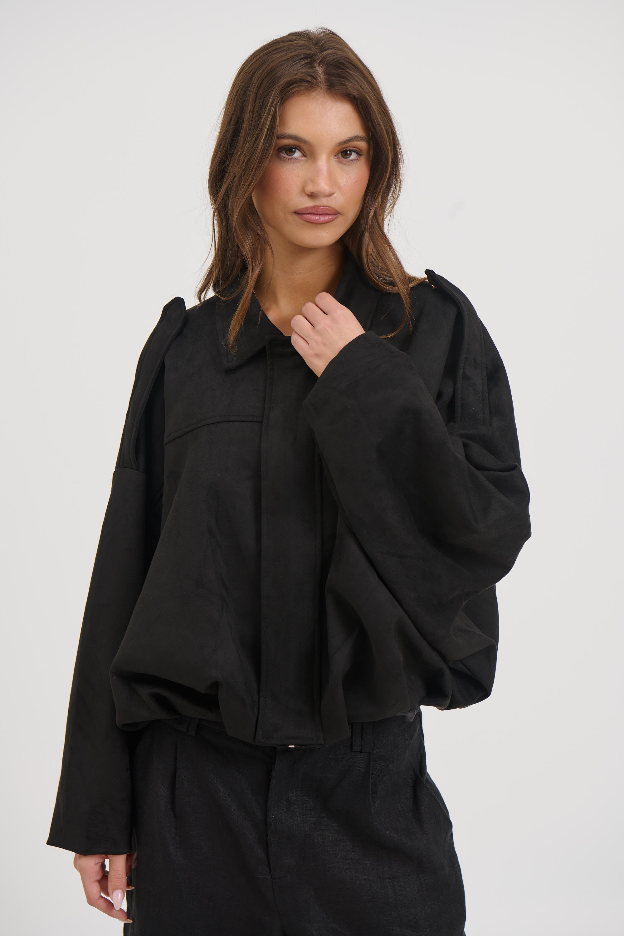Harmony Suede Jacket Black