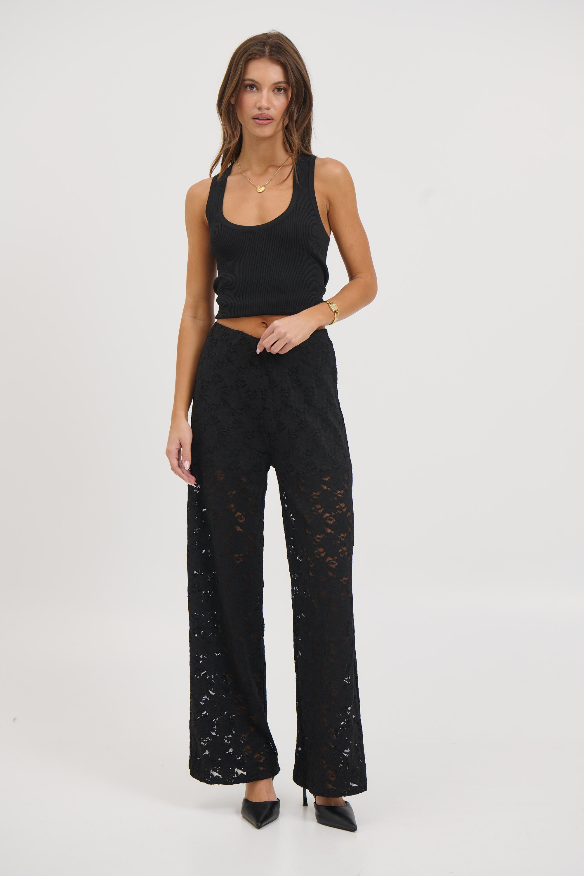 Jacinta Lace Pant Black