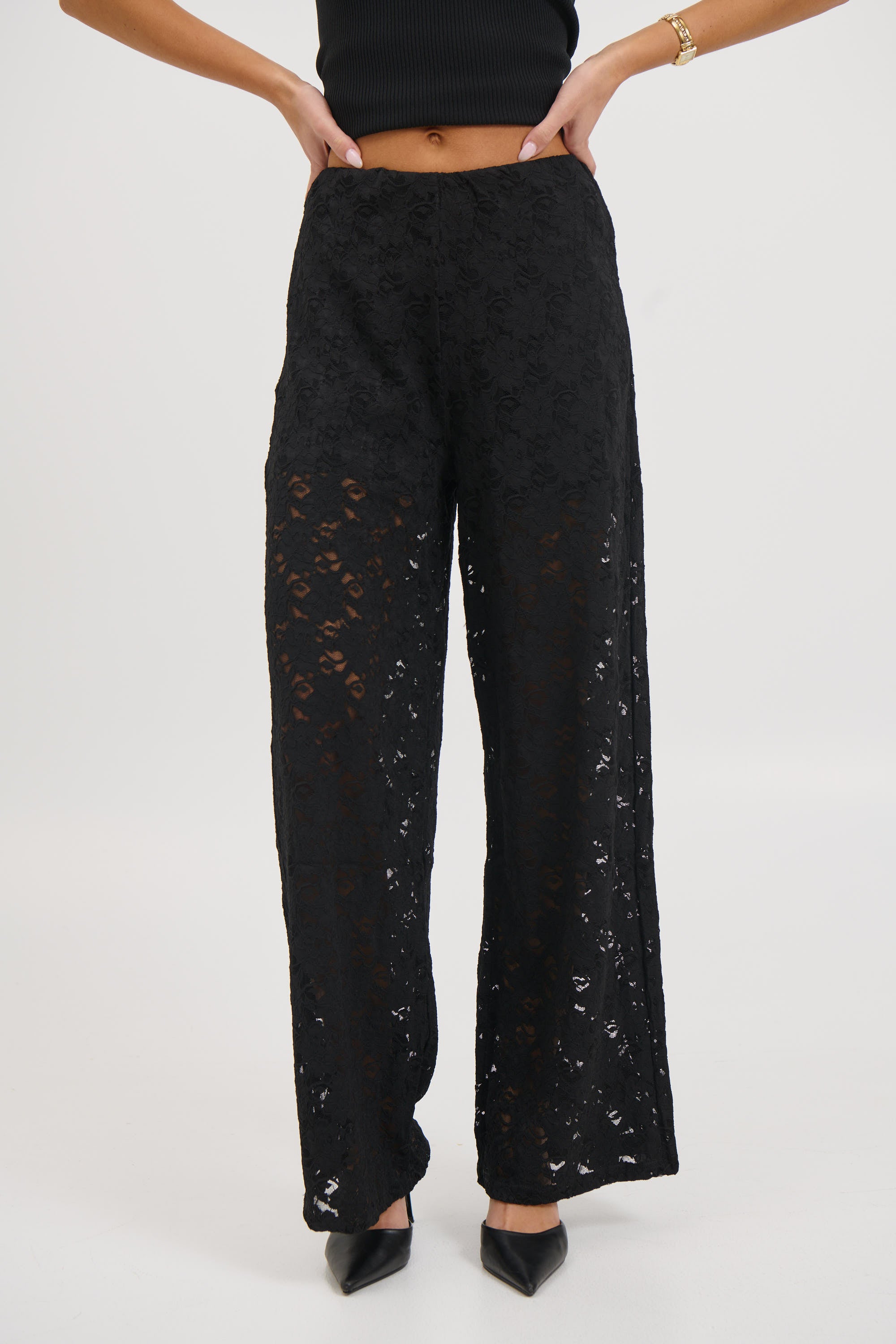 Jacinta Lace Pant Black